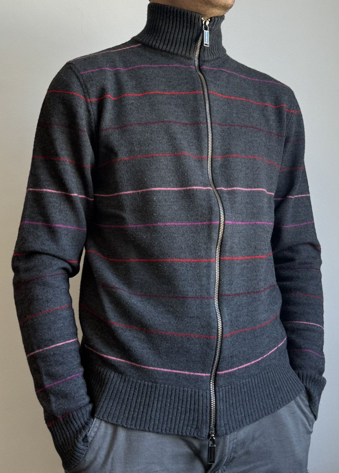 Dirk Bikkembergs Dirk Bikkembergs Vintage Zip Knit Sweater-Unisex– Logo Back Size US M / EU 48-50 / 2 - 3 Thumbnail