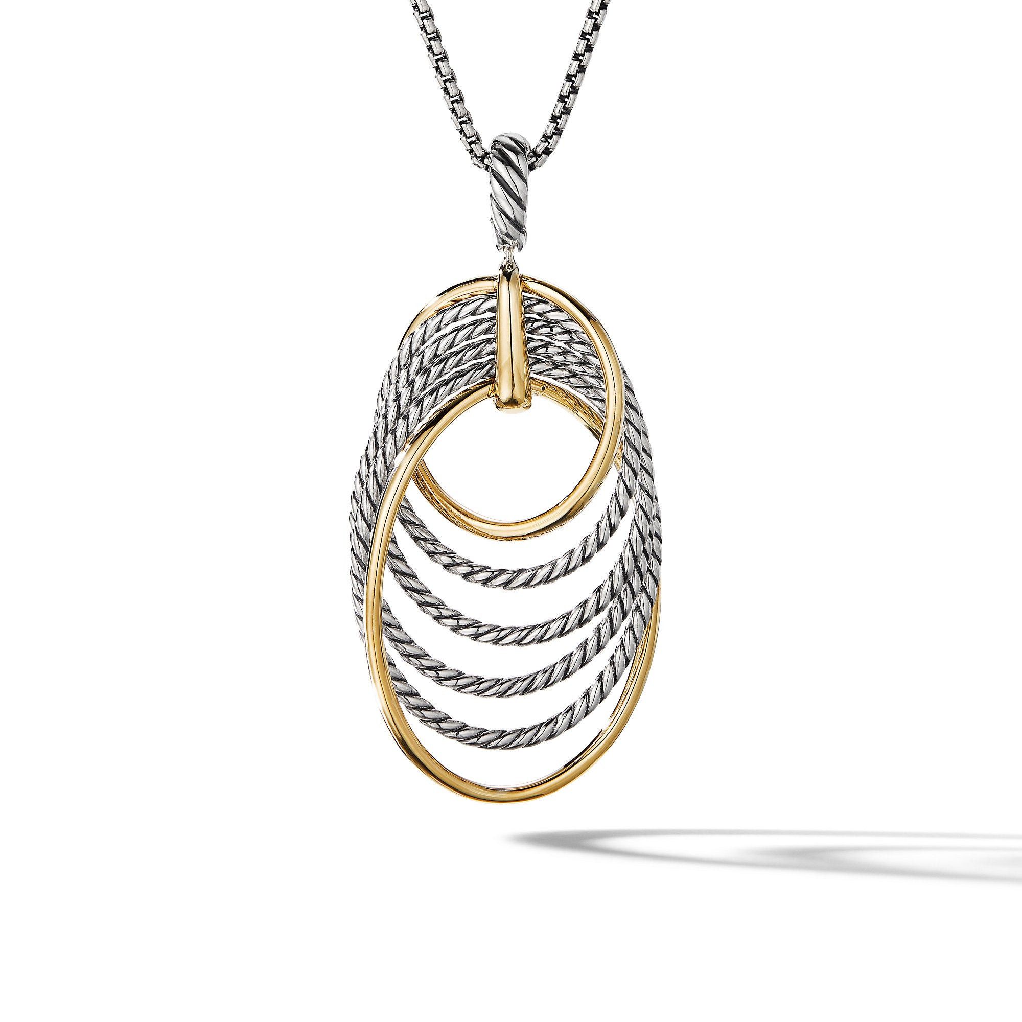 David Yurman o1w1db10325 Origami Pendant Necklace in Sterling Silver Size ONE SIZE - 1 Thumbnail