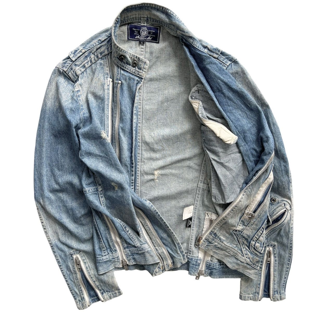 Avirex AVIREX JACKET JEANS BIKER MULTI-ZIP Size US L / EU 52-54 / 3 - 7 Thumbnail