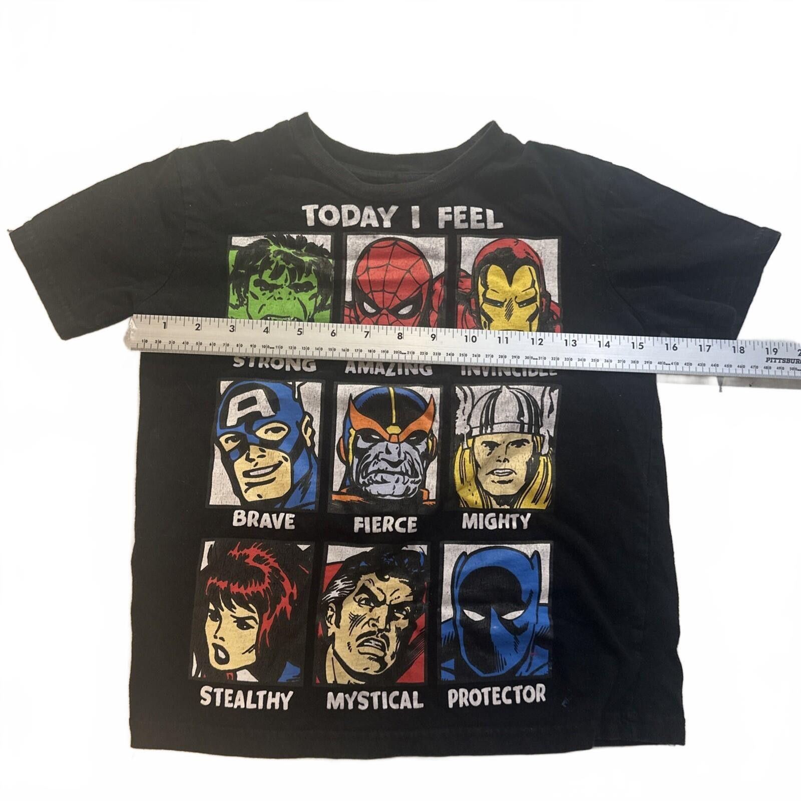 Marvel Comics Marvel Avengers “Today I Feel” Children’s Sz 7/8 T-Shirt Size US XXS / EU 40 - 3 Thumbnail