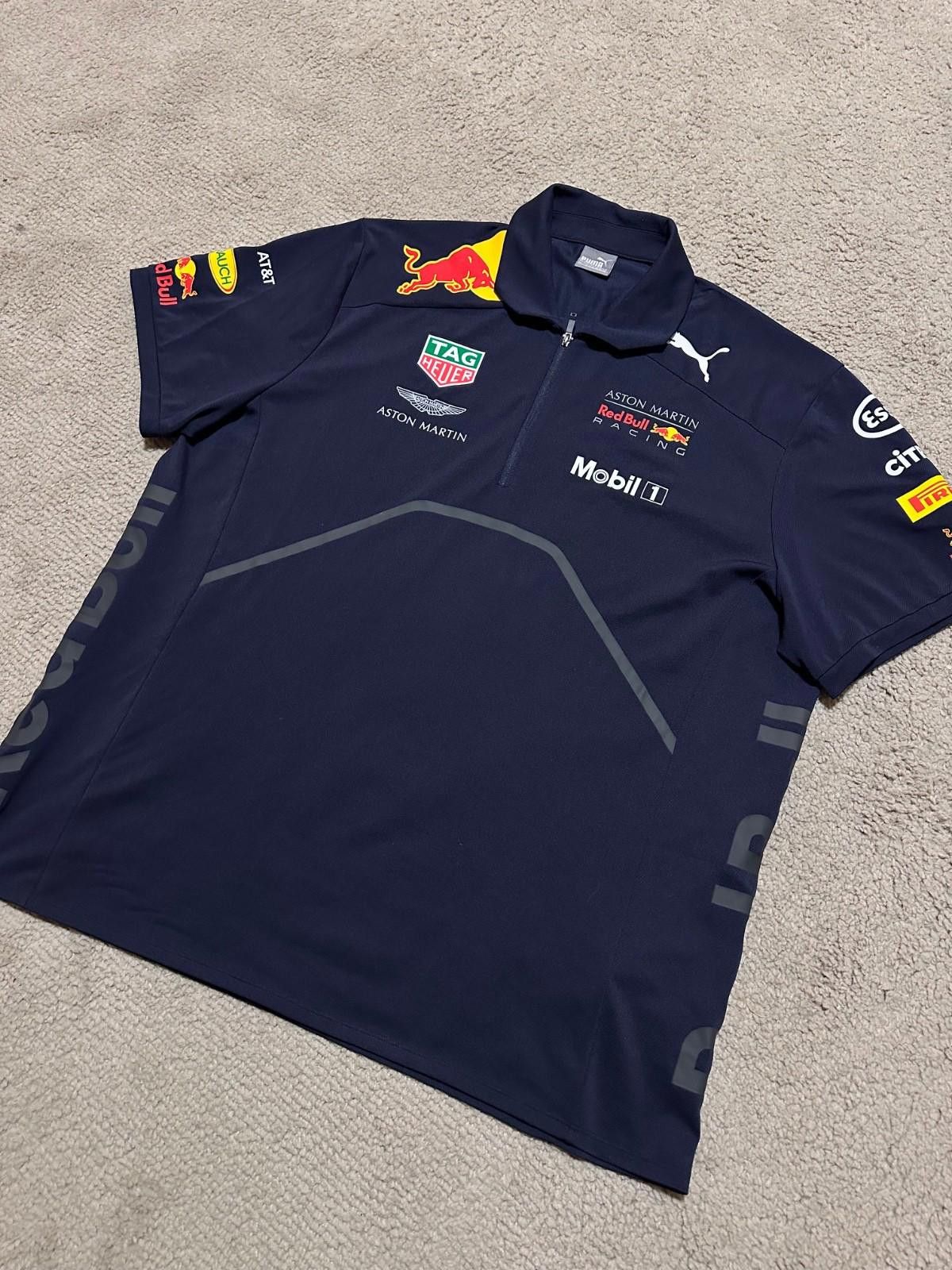 Puma Red Bull Racing Formula 1 Mens Polo Aston Martin RBR F1 Team Size US XXL / EU 58 / 5 - 2 Thumbnail