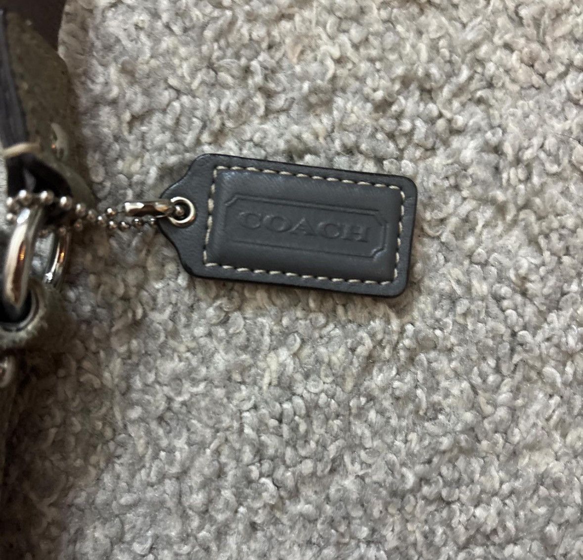 Coach Small Coach Crossbody Silver Bag W/ Lavender Interior Size ONE SIZE - 2 Thumbnail