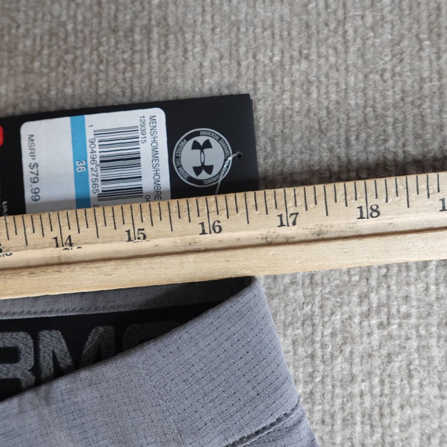 Under Armour Under Armour Pants 36 Gray Solid Loose Unhemmed NEW Mens Pants Gray 36 Inseam 36 Poly Blend Chino Regular Size US 36 / EU 52 - 6 Thumbnail