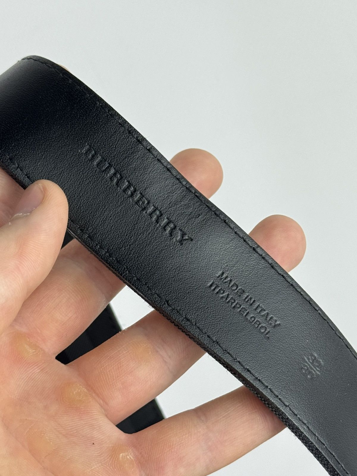 Burberry Burberry Nova Check Leather Belt Size ONE SIZE - 3 Thumbnail