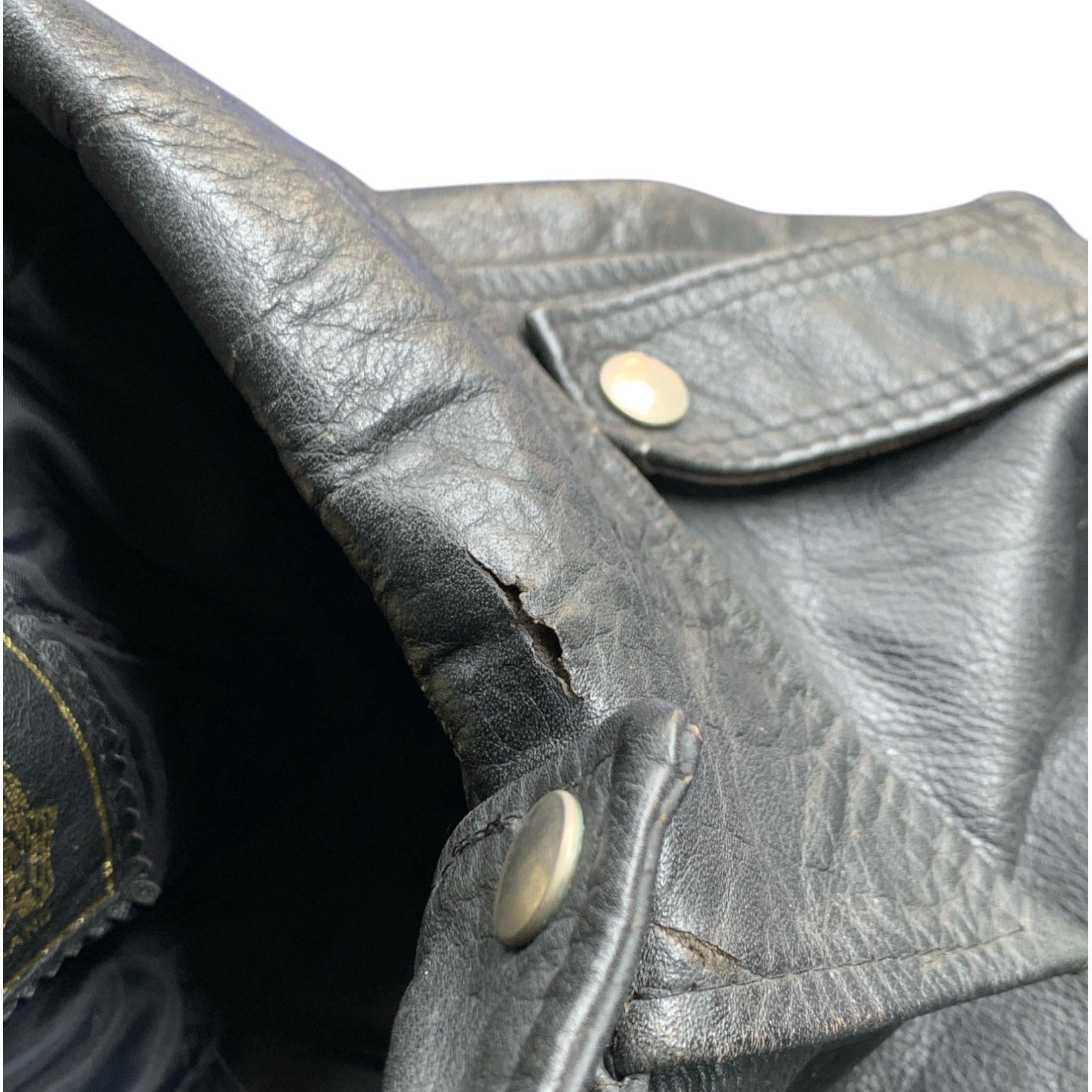 Genuine Leather × Lewis Leathers × Vintage Vintage Rare Triple six 666 Leather Jacket England Size US XL / EU 56 / 4 - 7 Thumbnail