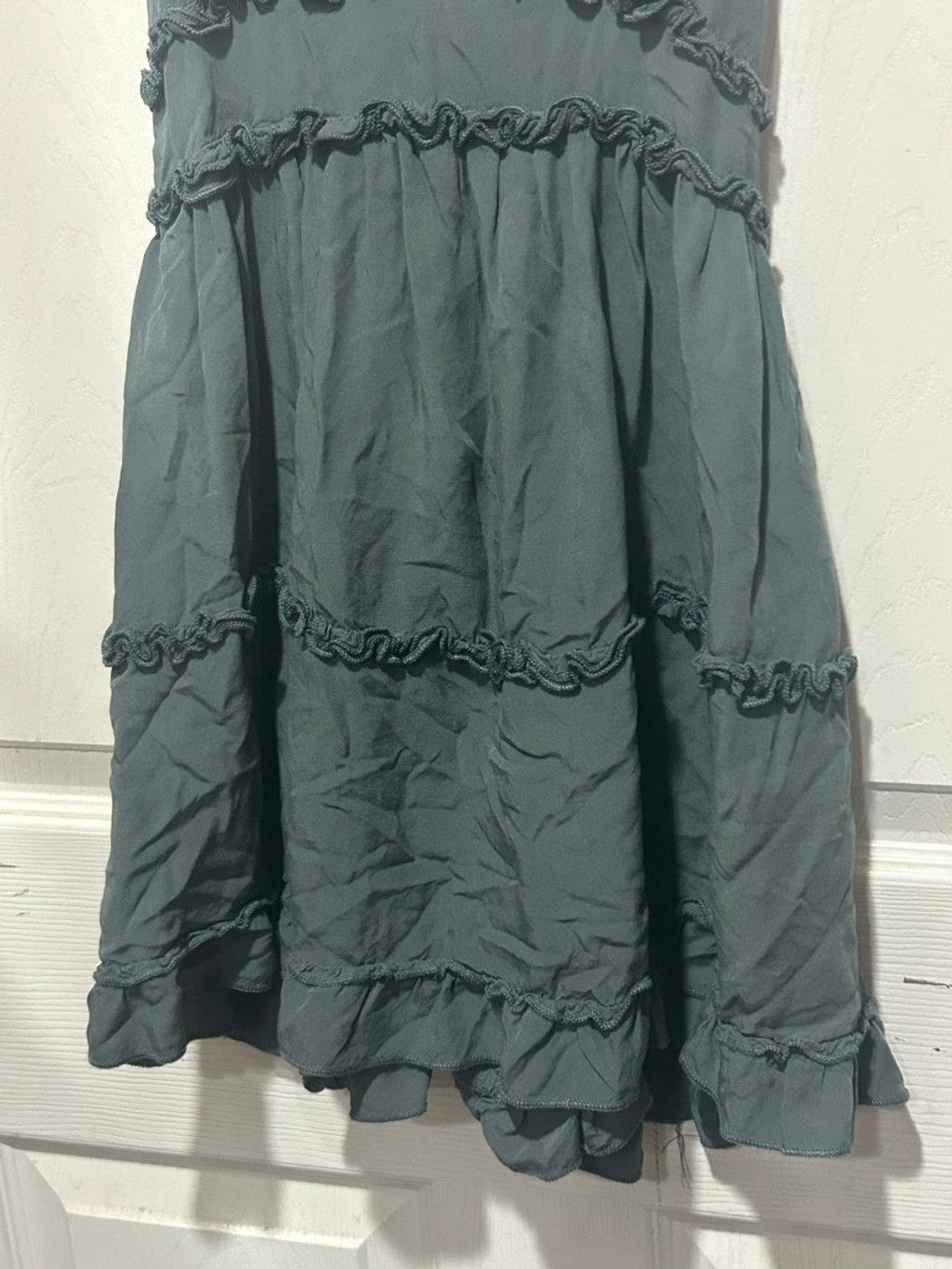 Shein Women's SHEIN Dark Green Ruffled Mini Dress S Size S / US 4 / IT 40 - 3 Thumbnail