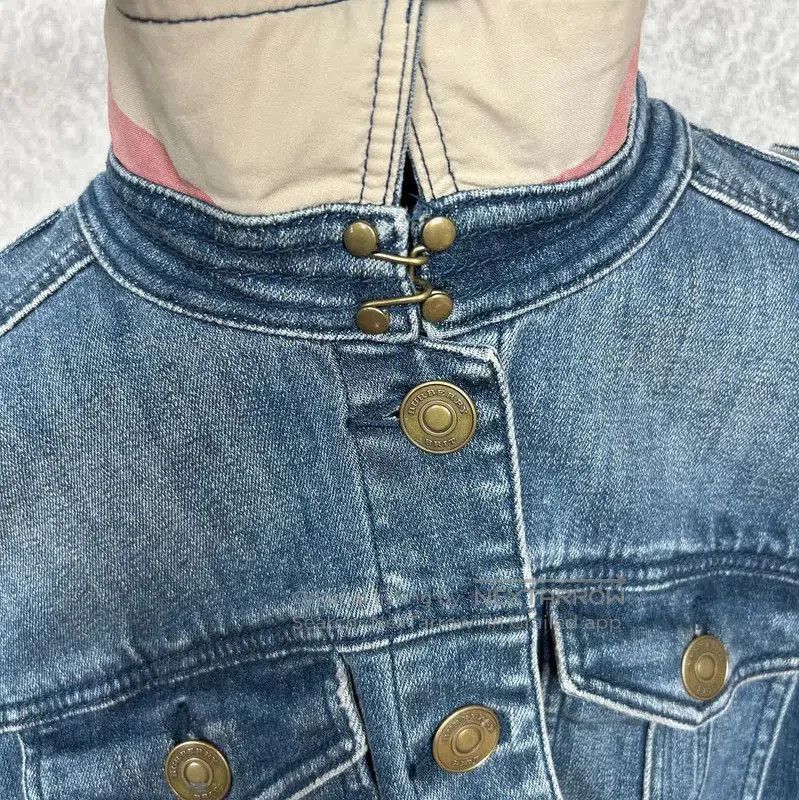 Burberry Burberry Blue Cotton Blend Women's Jacket. Size M / US 6-8 / IT 42-44 - 9 Thumbnail