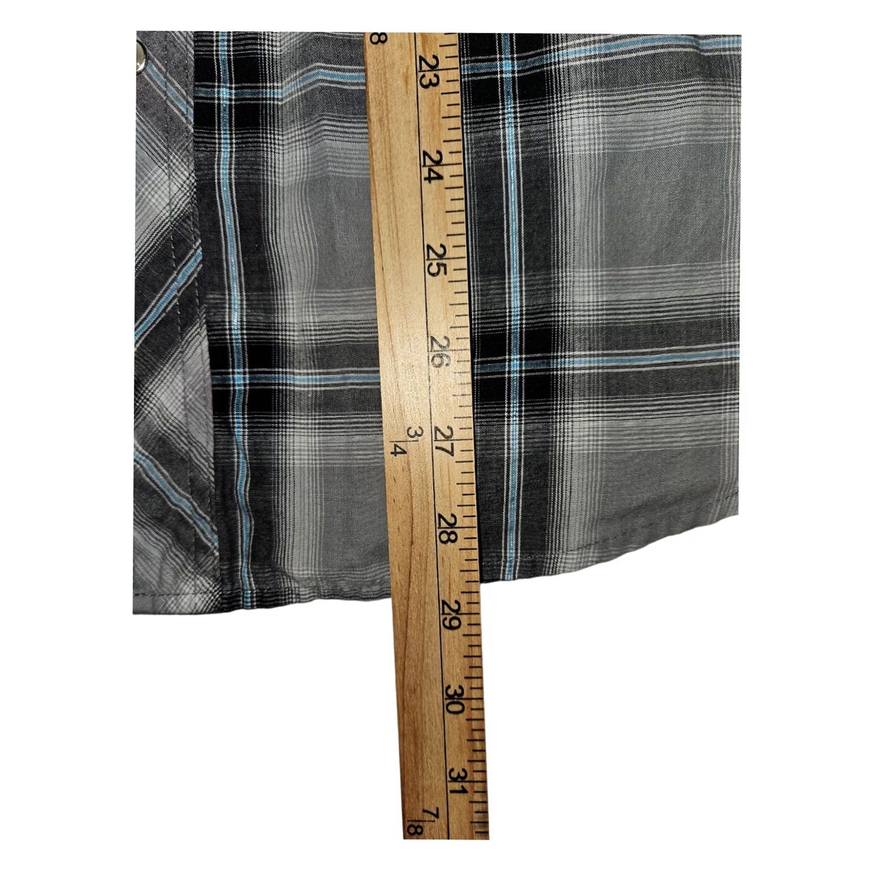 Wrangler Wrangler Shirt Plaid Long Sleeve Men L Pearl Snap Western Pockets Casual Workwear 46 Chest Gray N/A Size US L / EU 52-54 / 3 - 4 Thumbnail