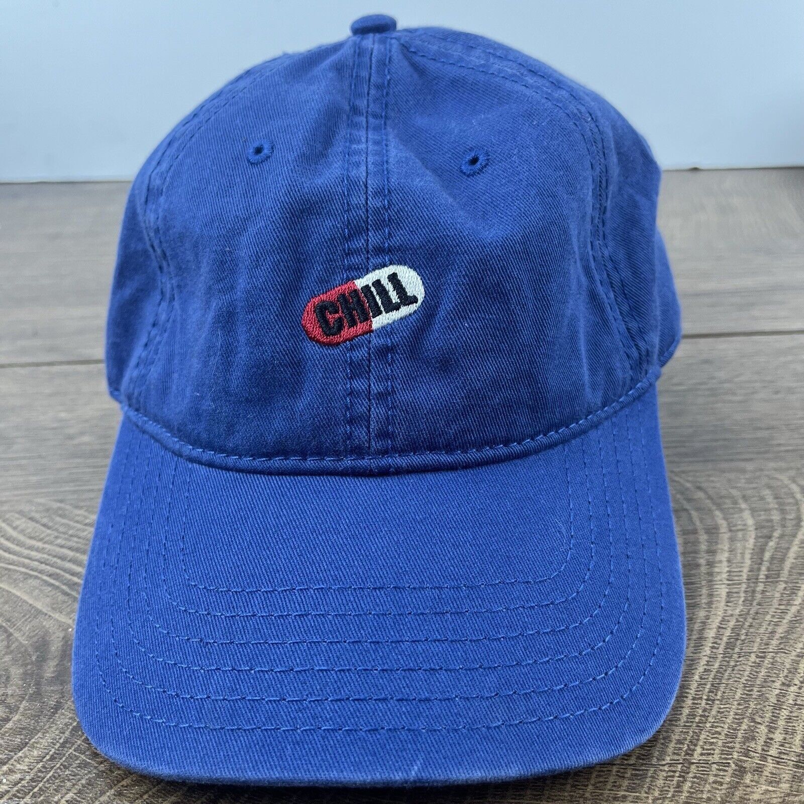 Other Chill Pill Hat Chill Pill Cap Adjustable Hat Blue Hat Adult Size ONE SIZE - 5 Thumbnail