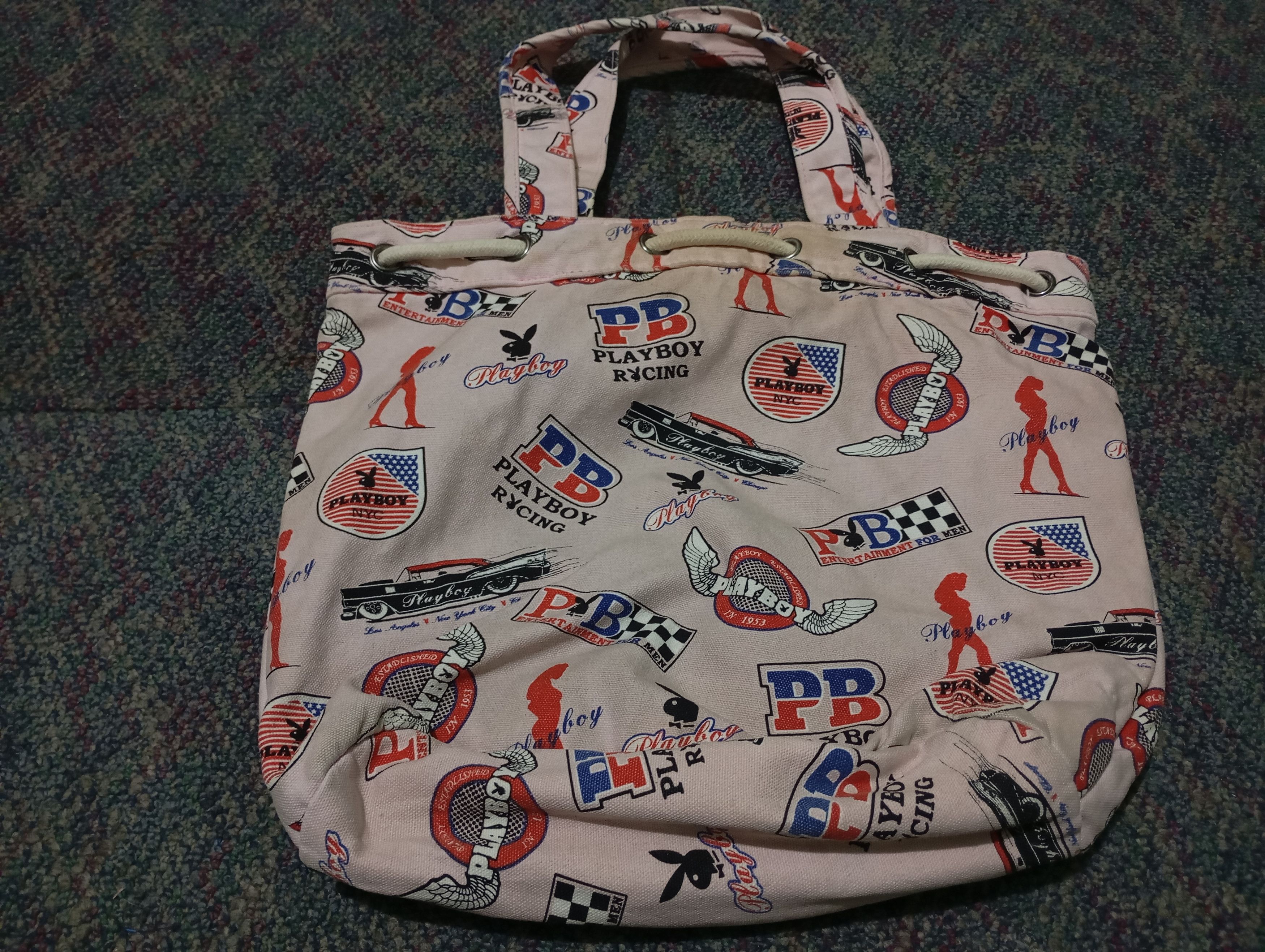 Playboy Diatressed Playboy Tote bag Size ONE SIZE - 4 Thumbnail