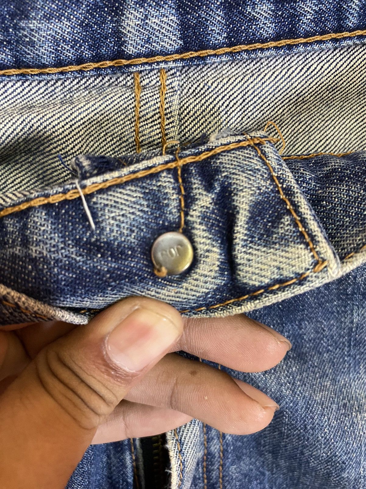 Levi's ‼️VINTAGE LEVIS BIG E 551zxx SELVEDGE DENIM DISTROY‼️ Size US 32 / EU 48 - 14 Thumbnail