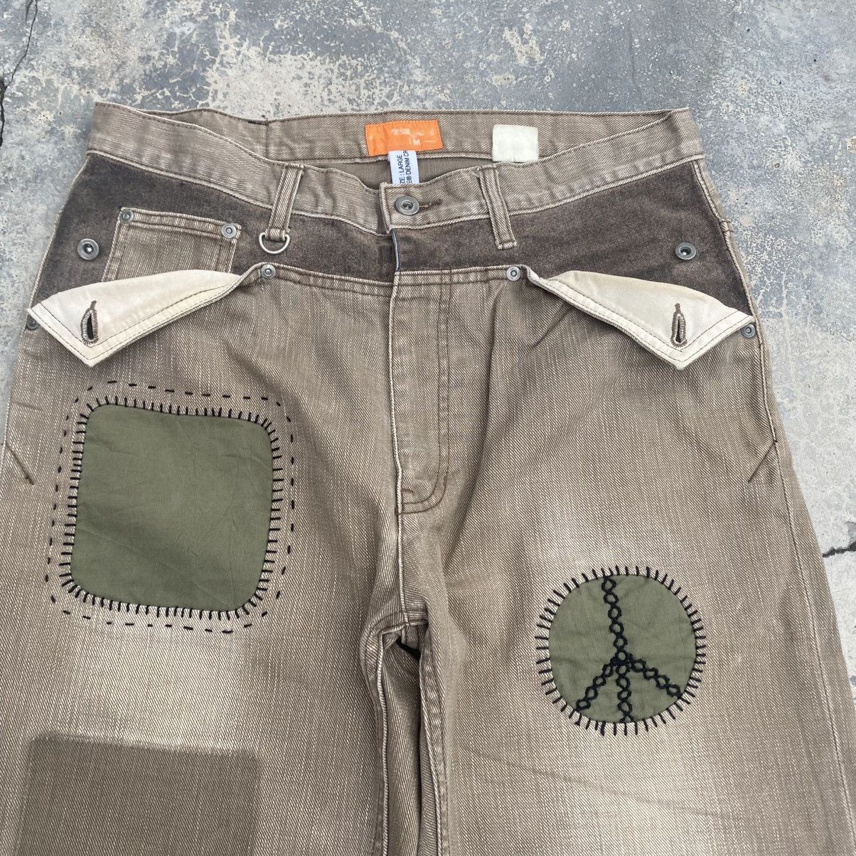 Japanese Brand Repaired Peace MONTAGE Jeans KAPITAL STYLE Size US 33 - 4 Thumbnail