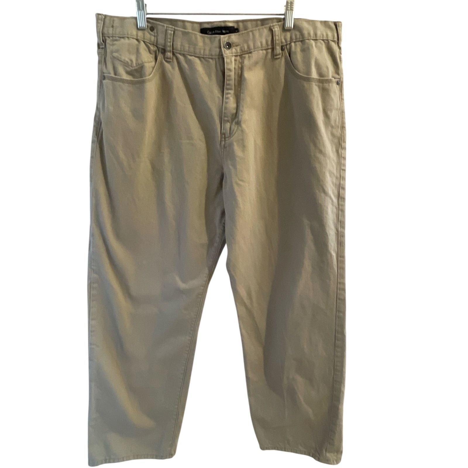 Calvin Klein Calvin Klein Jeans Men’s Khaki Straight Leg Pants Size 42 Size US 42 / EU 58 - 2 Thumbnail