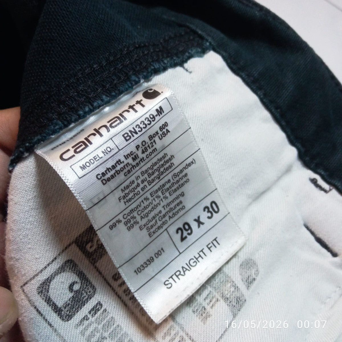Carhartt Distressed Carpenter Pants Carhartt Straight Fit Size US 30 / EU 46 - 7 Thumbnail