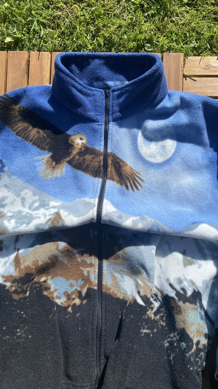 Japanese Brand 🟤Vintage Nature Overprinted Atlas Fleece Jacket Horses 🟤 Size US XL / EU 56 / 4 - 4 Thumbnail