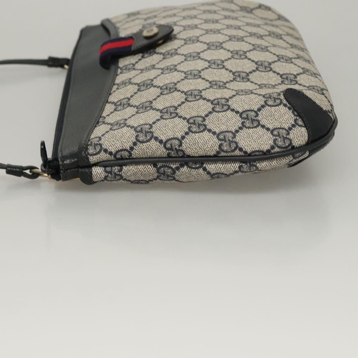 Gucci GUCCI GG Supreme Shoulder Bag Pvc Navy Gold 39 02 026 Size ONE SIZE - 5 Thumbnail