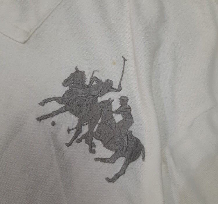 Polo Ralph Lauren × Vintage Polo Ralph Lauren Big Pony White Rugby Size US XL / EU 56 / 4 - 4 Thumbnail