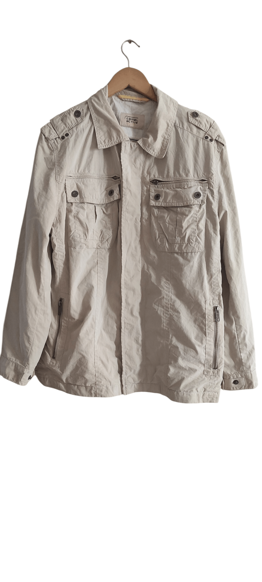 Camel × camel active Camel Active Men's Jacket Beige Cotton Full Zipper Pockets Size US M / EU 48-50 / 2 - 1 Thumbnail