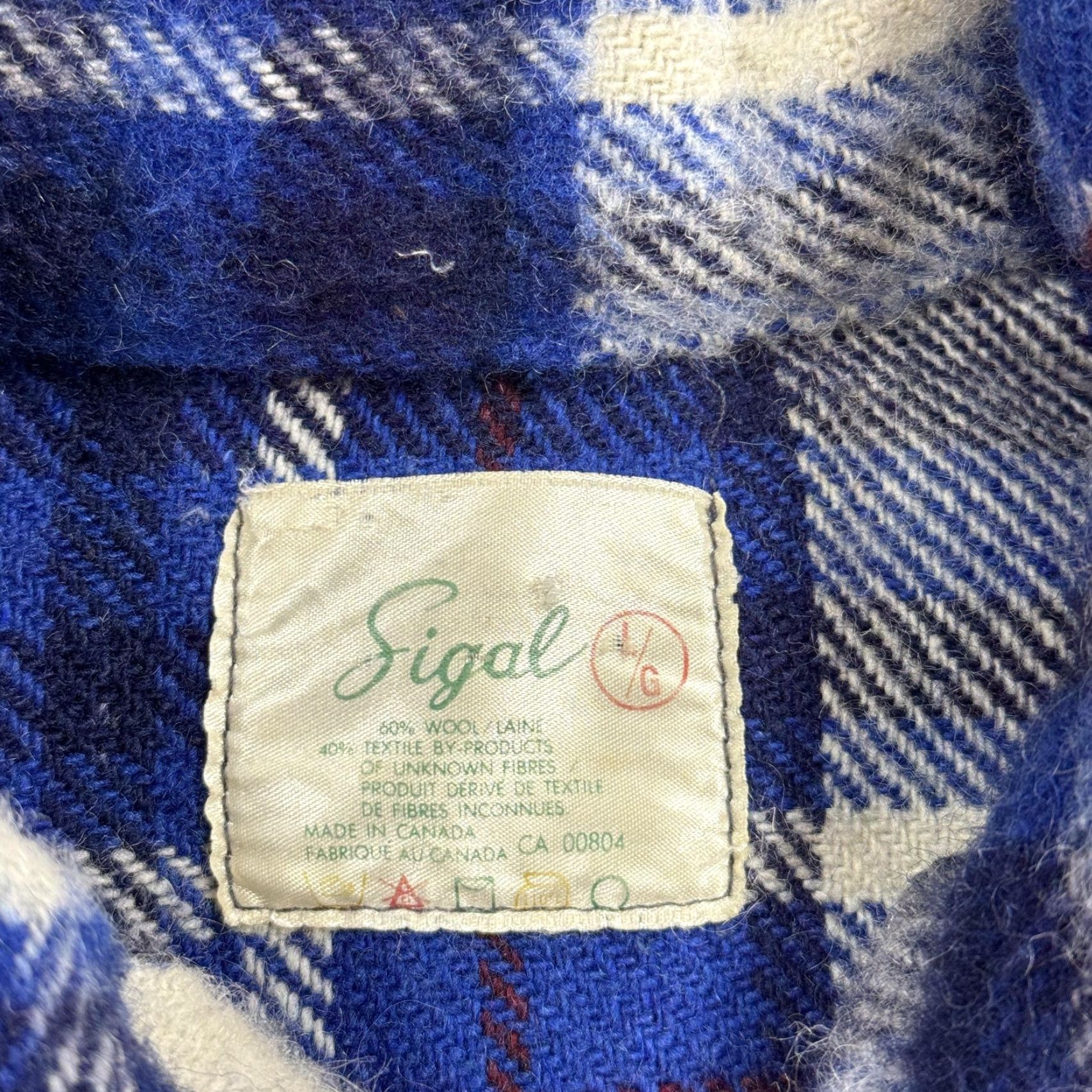 Vintage VINTAGE Sigal Jacket Mens Large Blue Plaid Wool Shirt Jacket Overshirt Canada Size US L / EU 52-54 / 3 - 2 Thumbnail