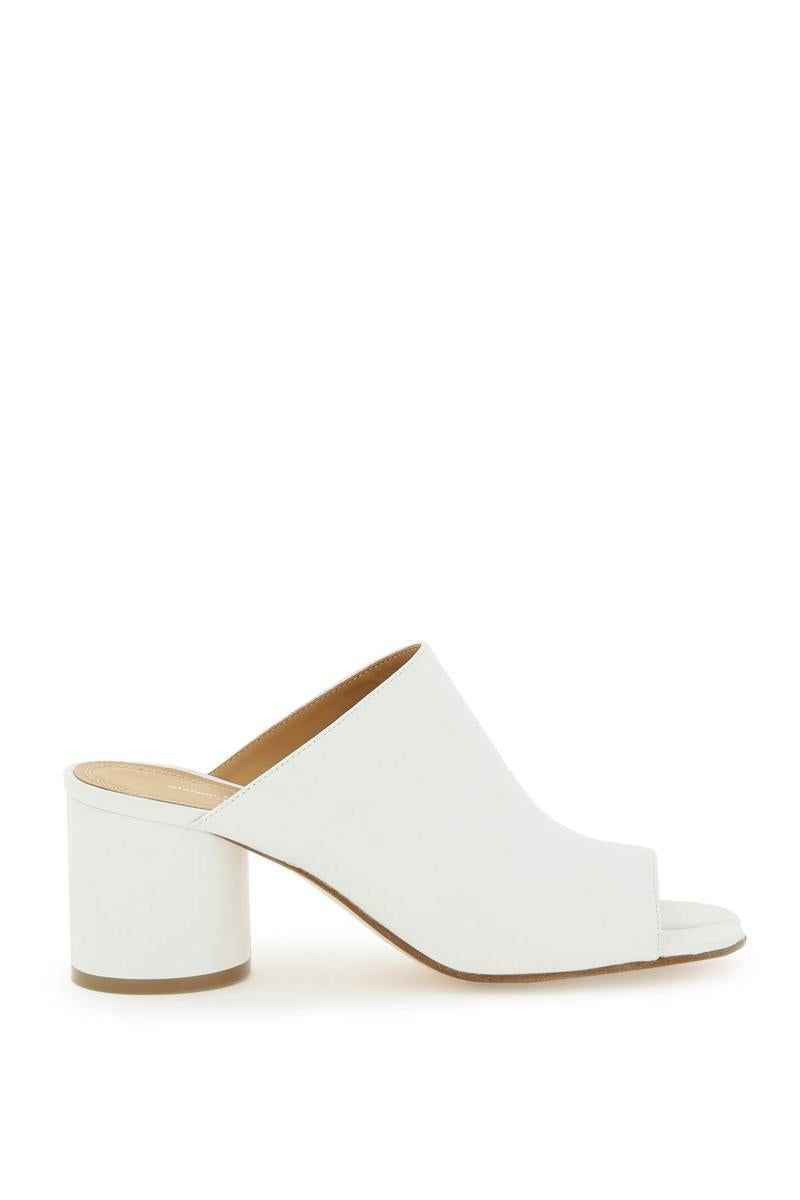Maison Margiela o1mle0426 Tabi Leather Mules in White Size US 9 / IT 39 - 1 Thumbnail