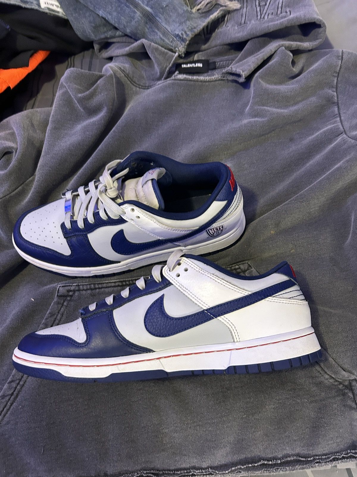 Nike NBA x Nike Dunk Low EMB '75th Anniversary Brooklyn Nets' Size US 11 / EU 44 - 2 Thumbnail