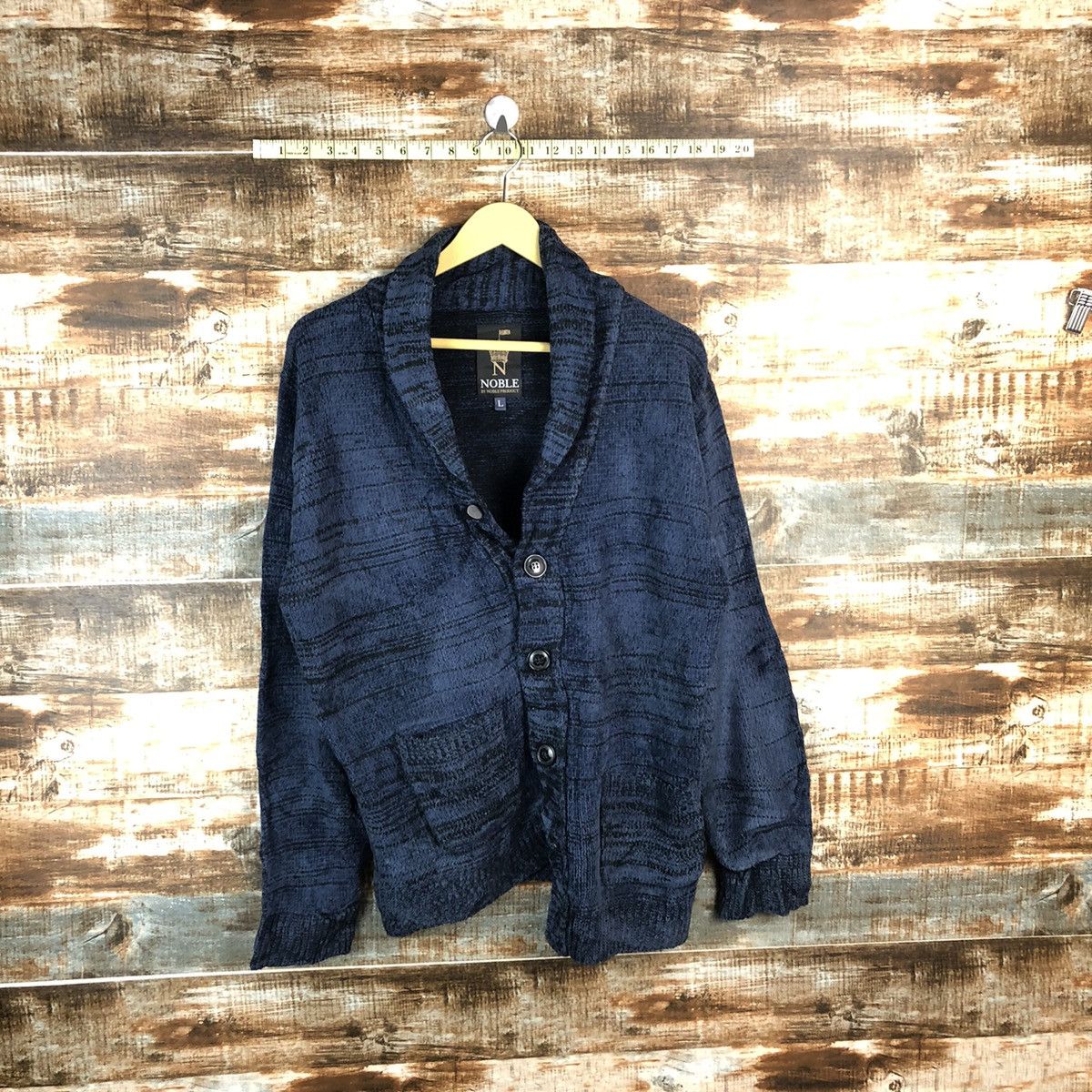 Homespun Knitwear Noble Dark Blue Cardigan Knitwear #A952 Size L / US 10 / IT 46 - 1 Thumbnail