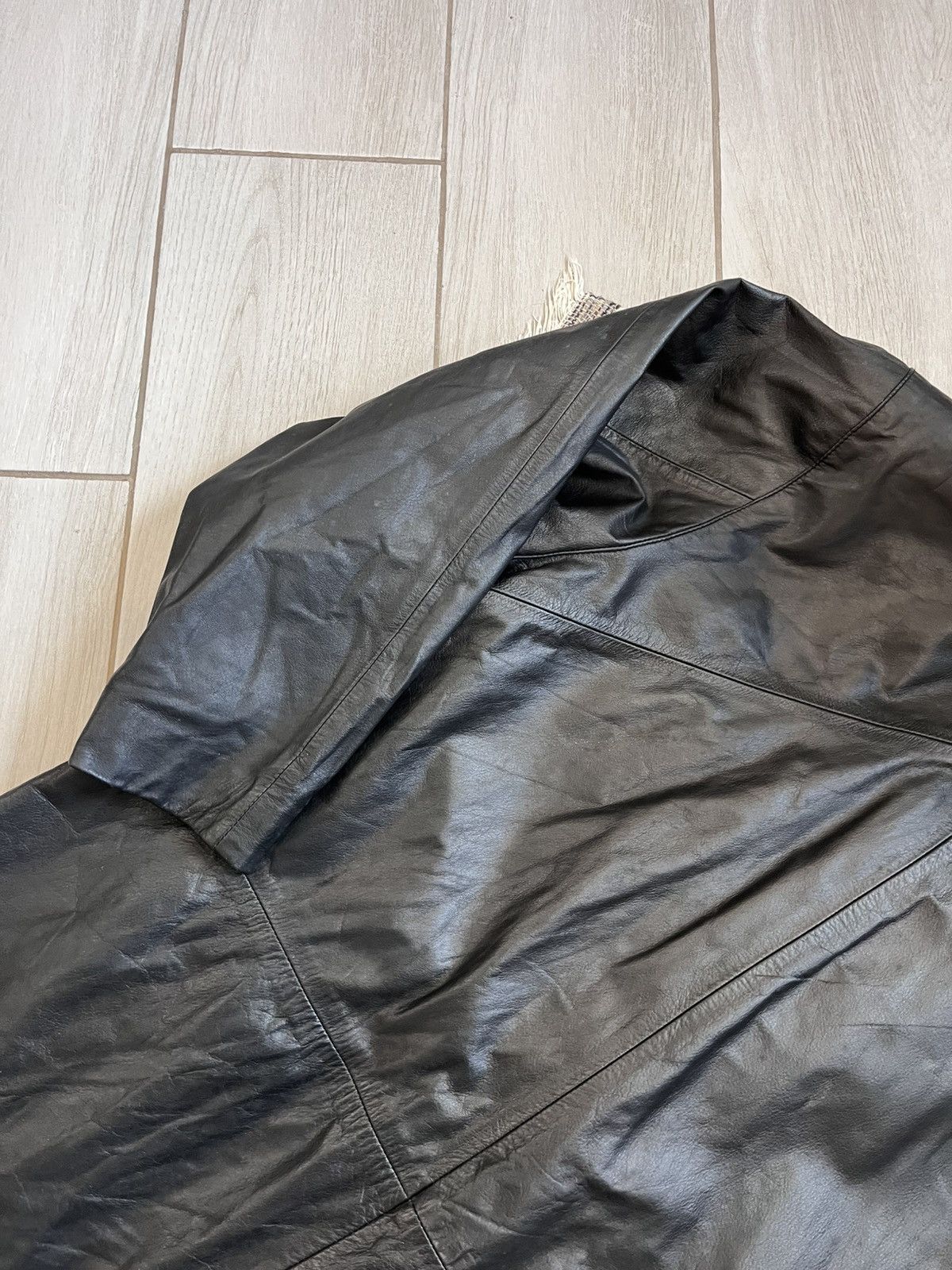 Vintage Vintage Comint Leather Coat Jacket Black minimalistic retro Size US XL / EU 56 / 4 - 16 Thumbnail