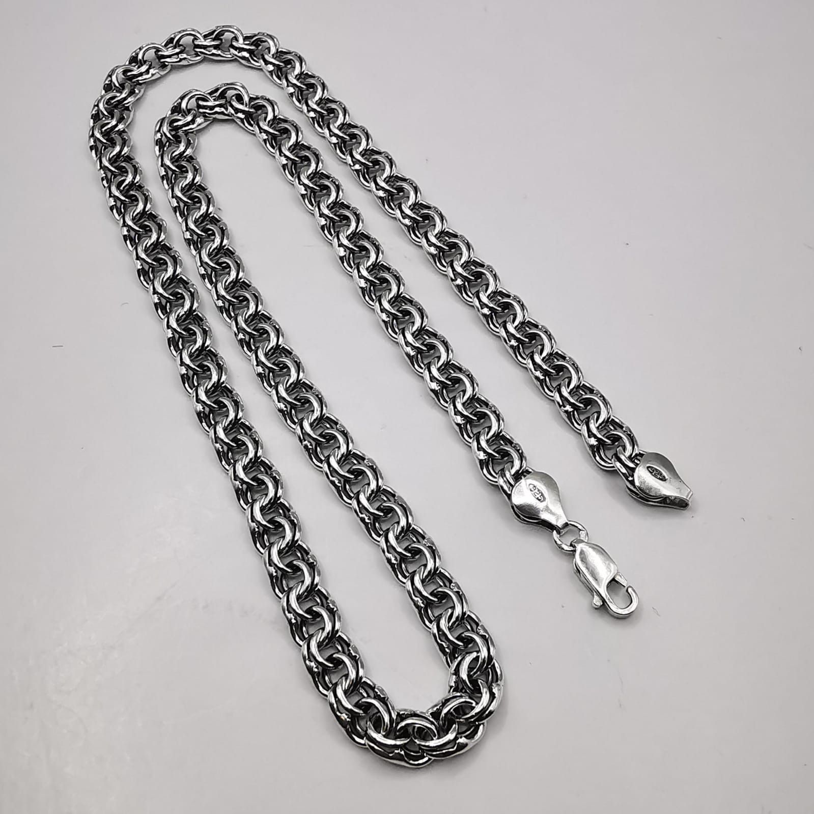 Sterling Silver Vintage Chain,925 Sterling Silver,Signed , Handmade 33,50g Size ONE SIZE - 1 Thumbnail