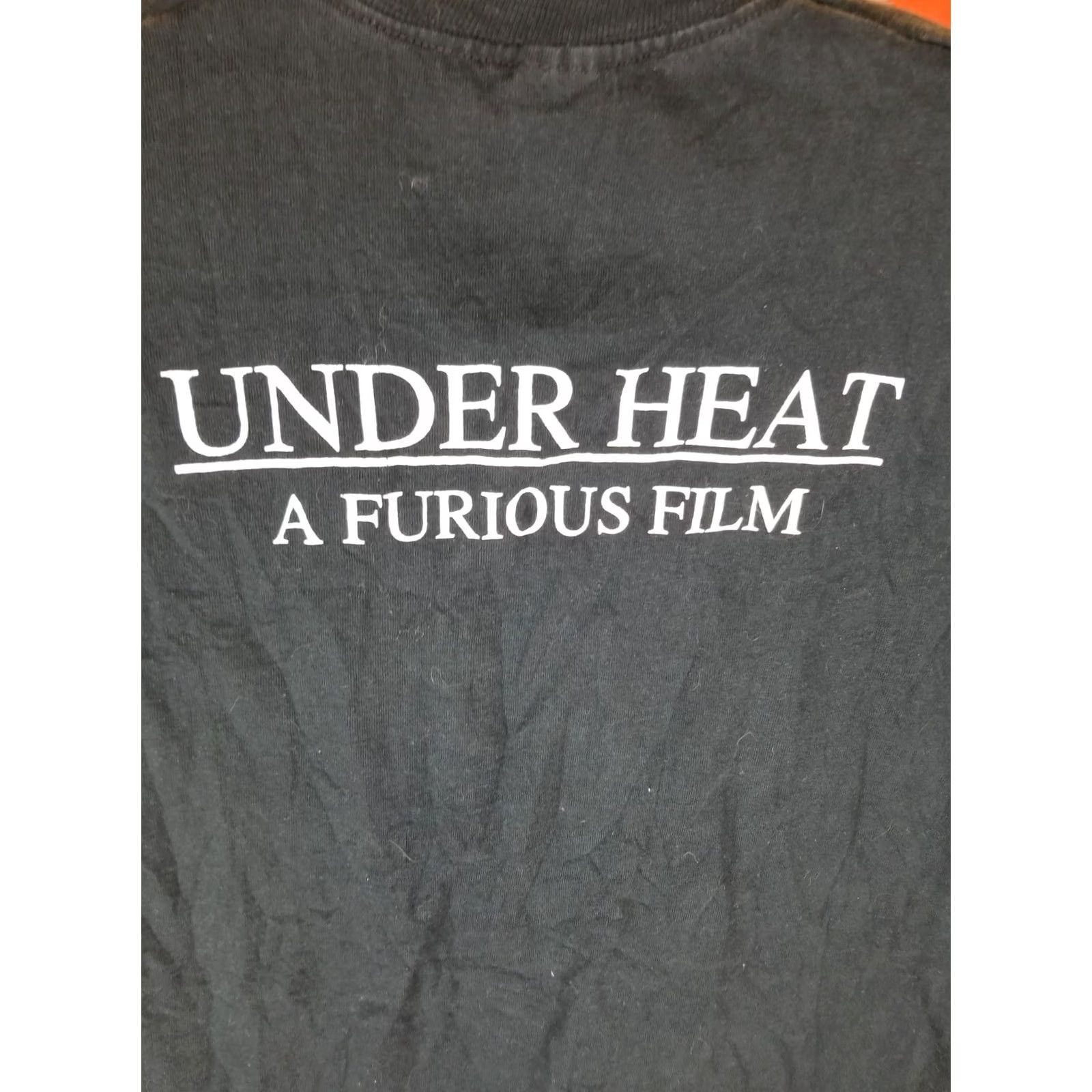 Fruit Of The Loom VINTAGE UNDER HEAT A FUIRIOUS FILM CREW BLACK COTTON SINGLE STITCH T-SHIRT L Size US L / EU 52-54 / 3 - 2 Thumbnail