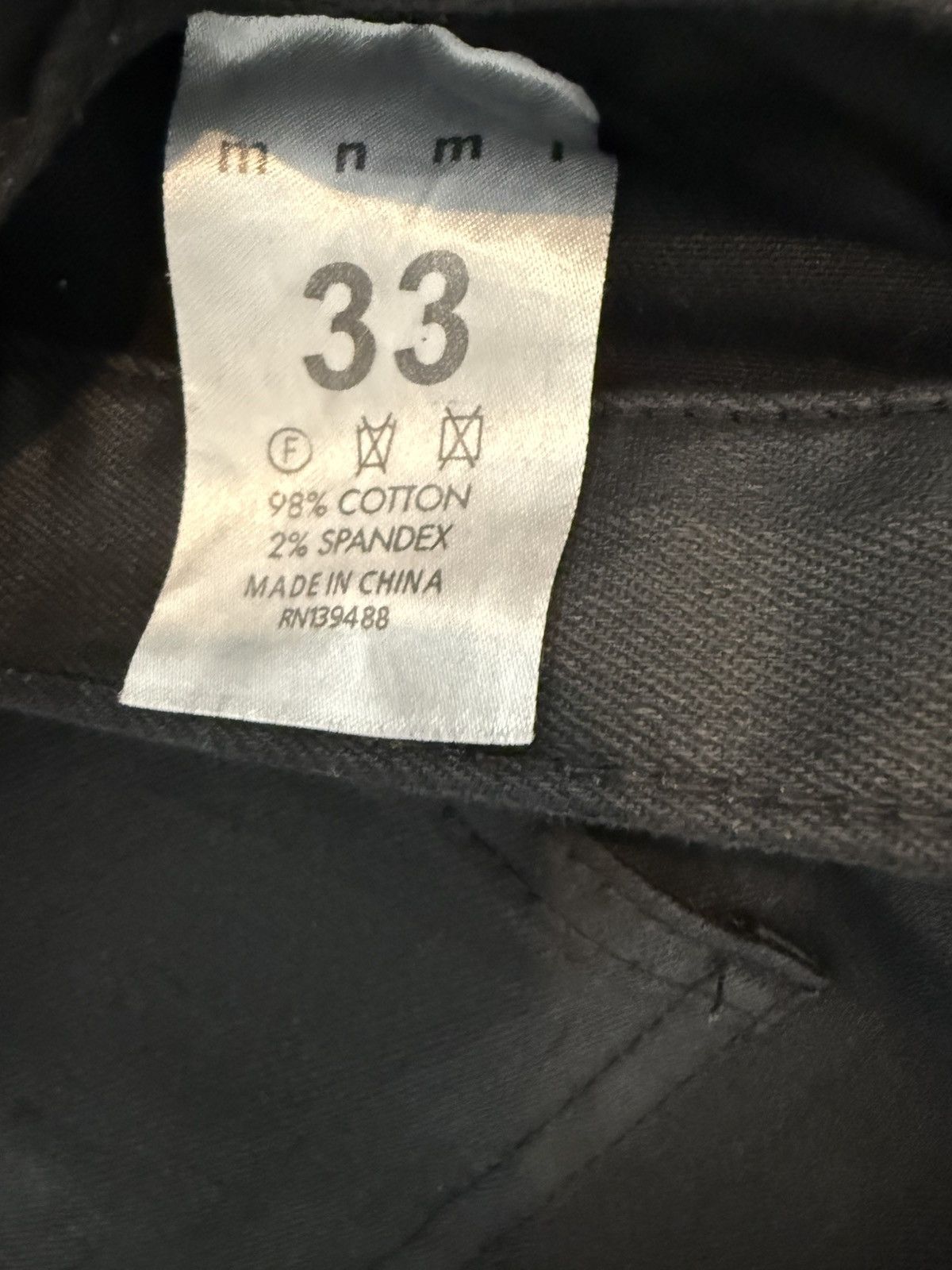 MNML MNML Black leather Jeans Size US 33 - 4 Thumbnail