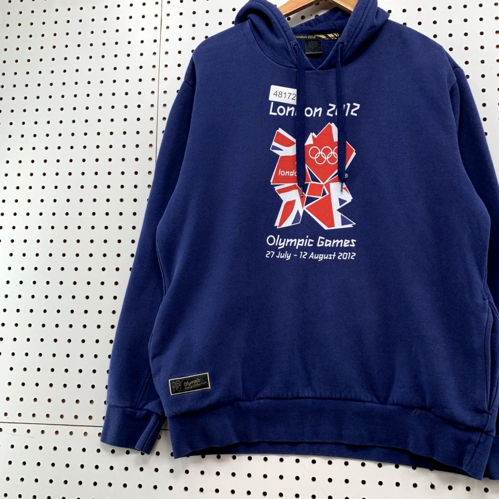 Vintage London Olympic Games Hoodie Sweatshirt Mens Large Blue 2012 Fleece Hooded Size US L / EU 52-54 / 3 - 5 Thumbnail