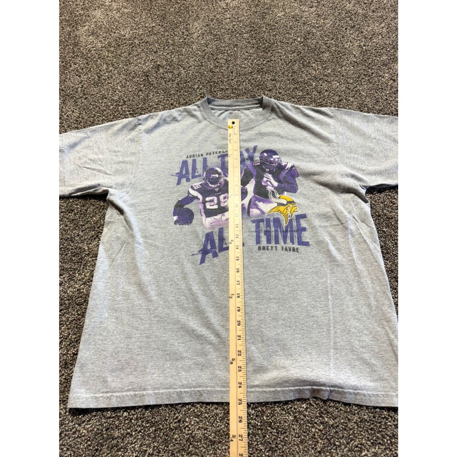 Reebok VINTAGE Minnesota Vikings Mens Shirt L Gray Reebok NFL T-Shirt Size US L / EU 52-54 / 3 - 4 Thumbnail