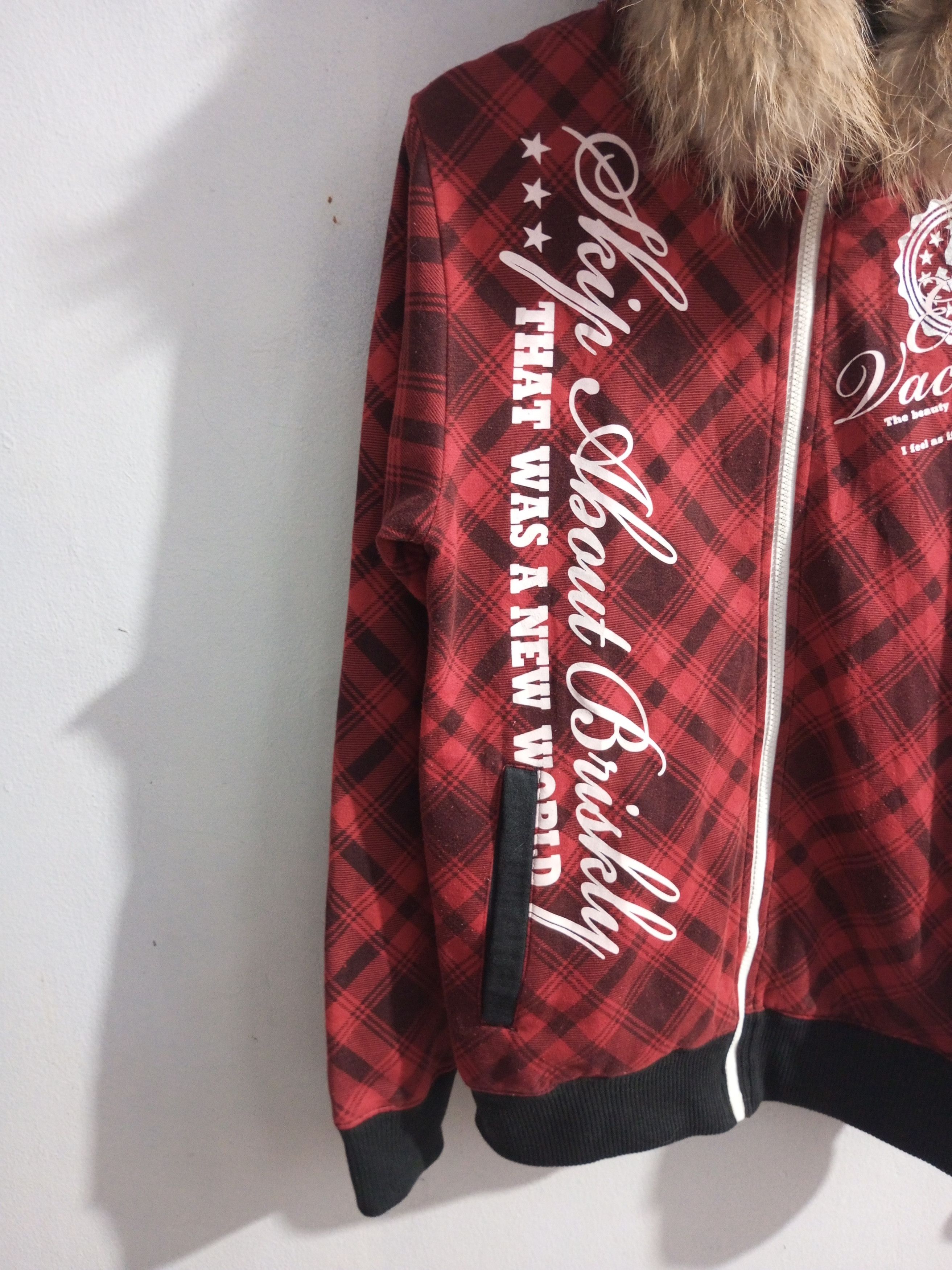 If Six Was Nine × Japanese Brand × Le Grande Bleu (L.G.B.) Vintage g-Dept tartan spellout fur hoodie Size US M / EU 48-50 / 2 - 2 Thumbnail