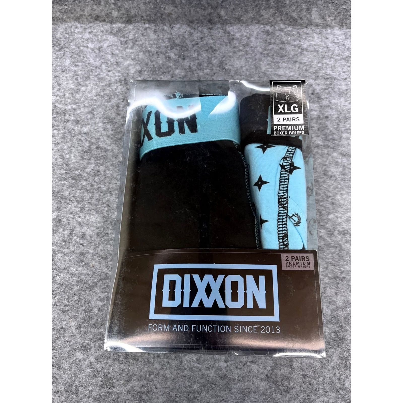 Vintage Dixxon Boxer Briefs Men XL Blue Star Clover Crest 2 Pack Underwear Size 46R - 2 Thumbnail