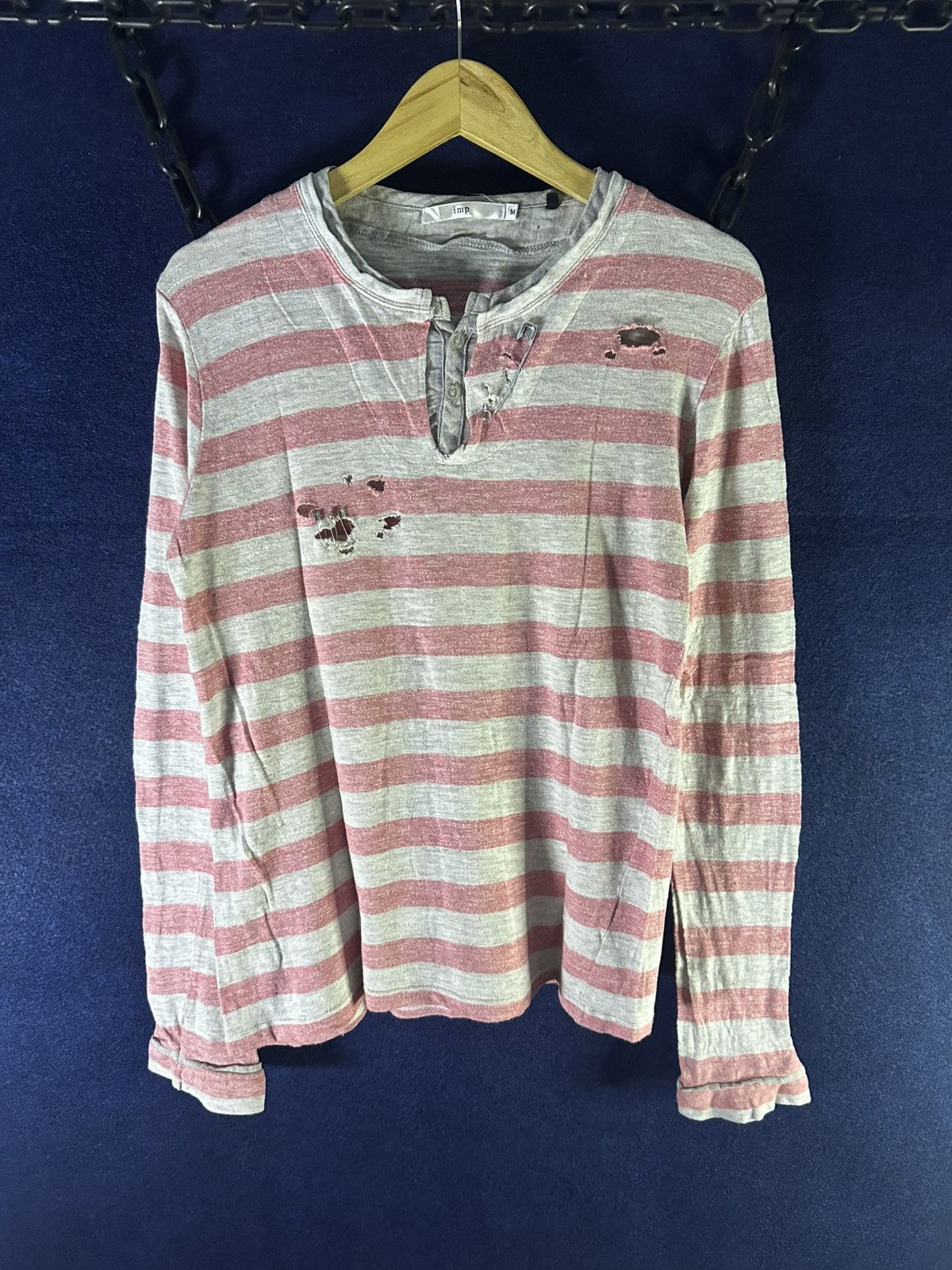 Japanese Brand IMP Japanese Distressed Longslevee Grunge/Punk Style Size US M / EU 48-50 / 2 - 1 Thumbnail