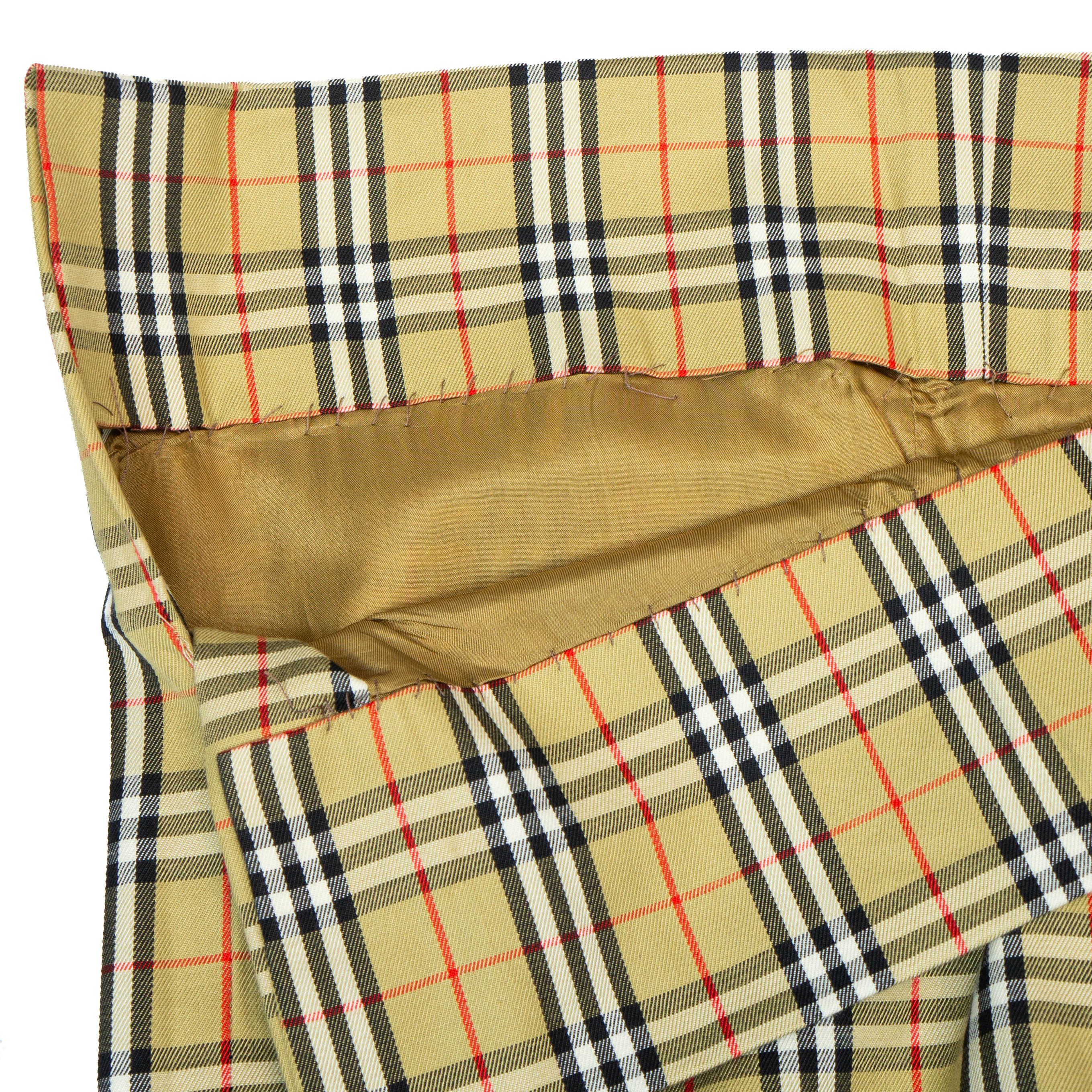 Burberry BURBERRY Check Monogram Skirt Vintage 90s 00s Size 27" / US 4 / IT 40 - 6 Thumbnail