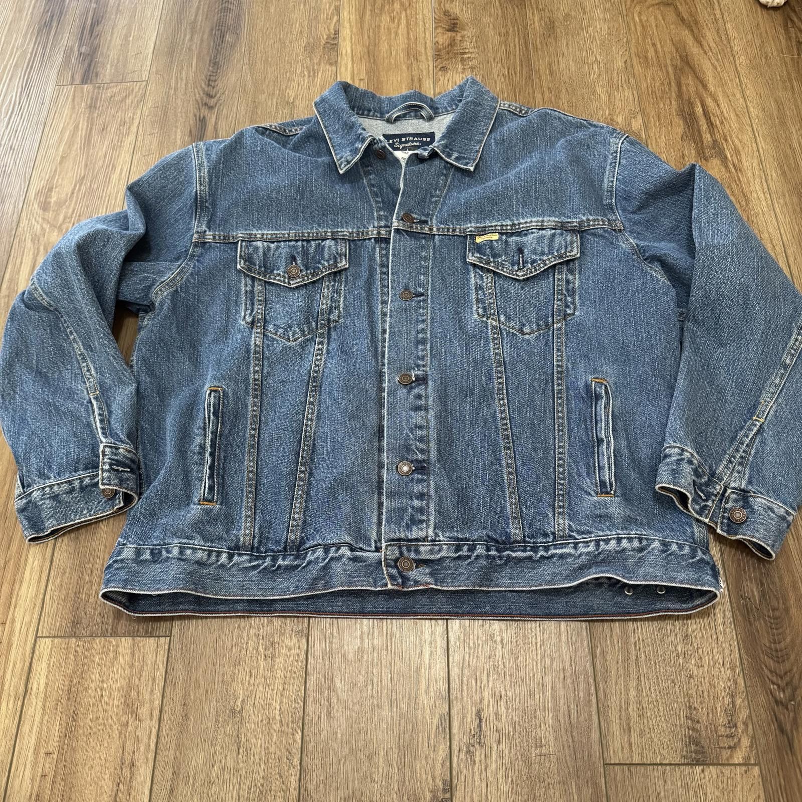 Levi's Vintage Y2K Levi’s Signature Denim Trucker Jacket Size US XXL / EU 58 / 5 - 1 Thumbnail