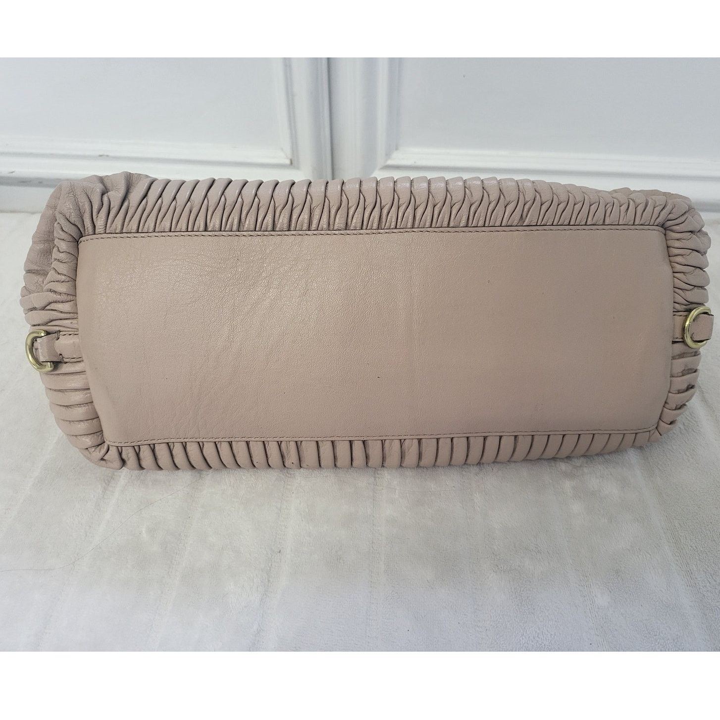 Coach Coach Madison Sofia Ruched Leather Satchel Handbag-Parchment Size ONE SIZE - 6 Thumbnail