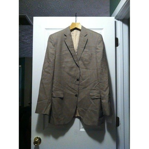 Saks Fifth Avenue SAKS FIFTH AVENUE MEN'S 100%WOOL SPORT COAT BLAZER SIZE:42L Size 42L - 3 Thumbnail