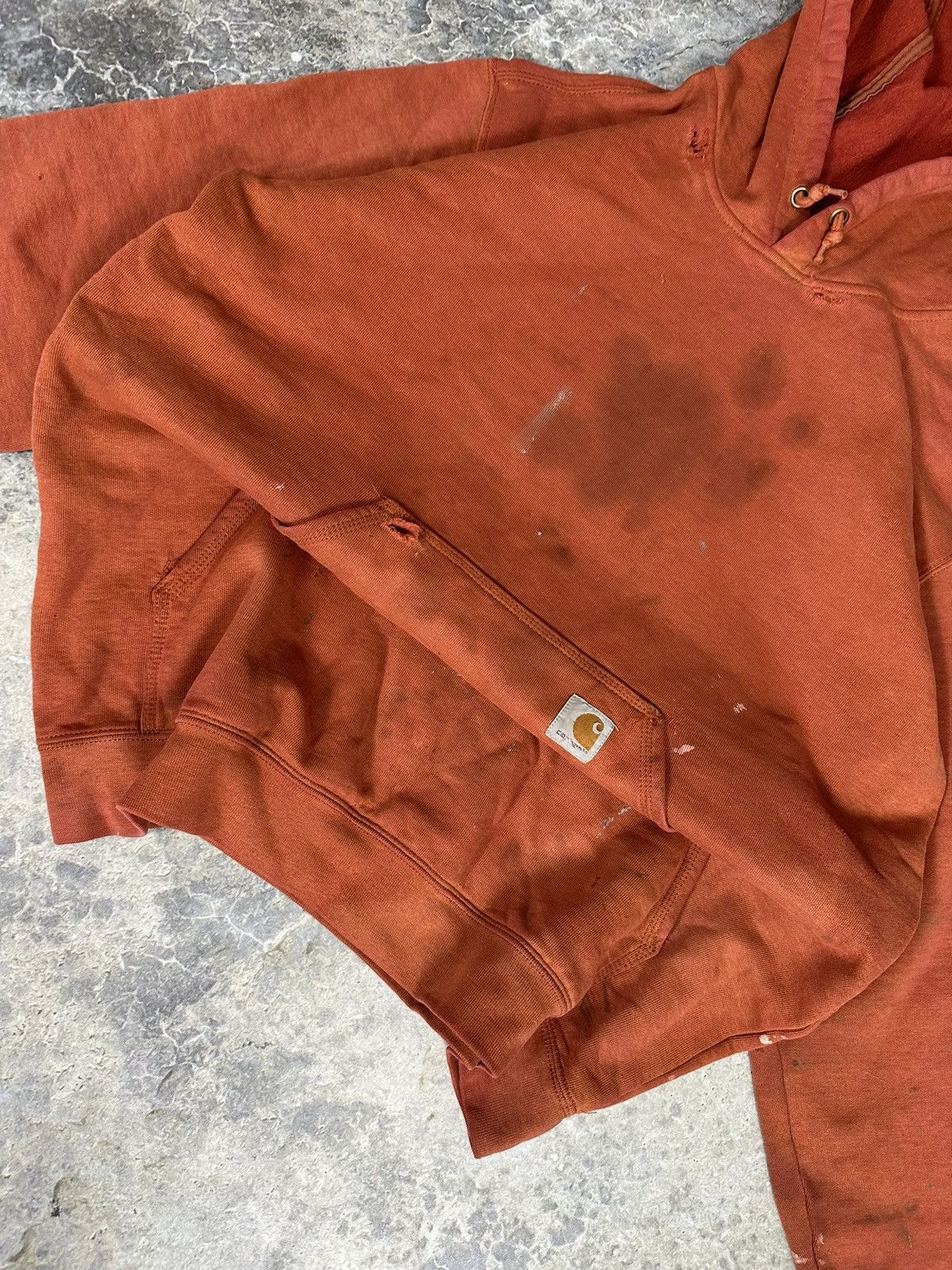 Carhartt × Vintage Vintage Faded Thrashed Carhartt Hoodie Size US L / EU 52-54 / 3 - 2 Thumbnail
