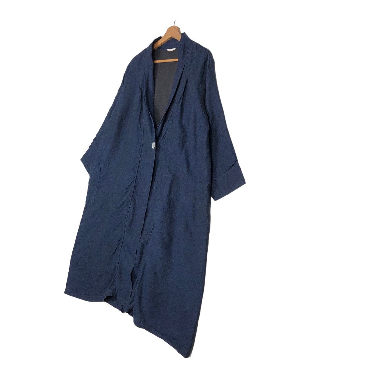 Issey Miyake 🔥Rich Black Long Jacket Double Breast Inspire Issey Miyake Size US M / EU 48-50 / 2 - 2 Thumbnail