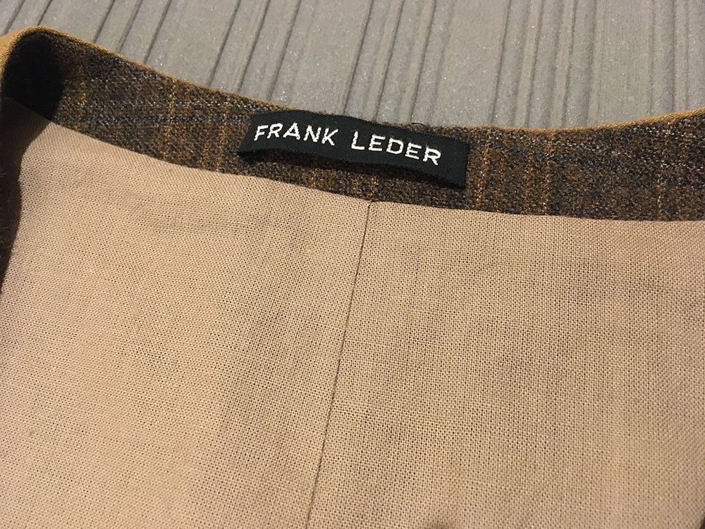 Frank Leder Frank Leder Brown & Tan Plaid Wool Vest Size XS / S Germany Size US S / EU 44-46 / 1 - 6 Thumbnail