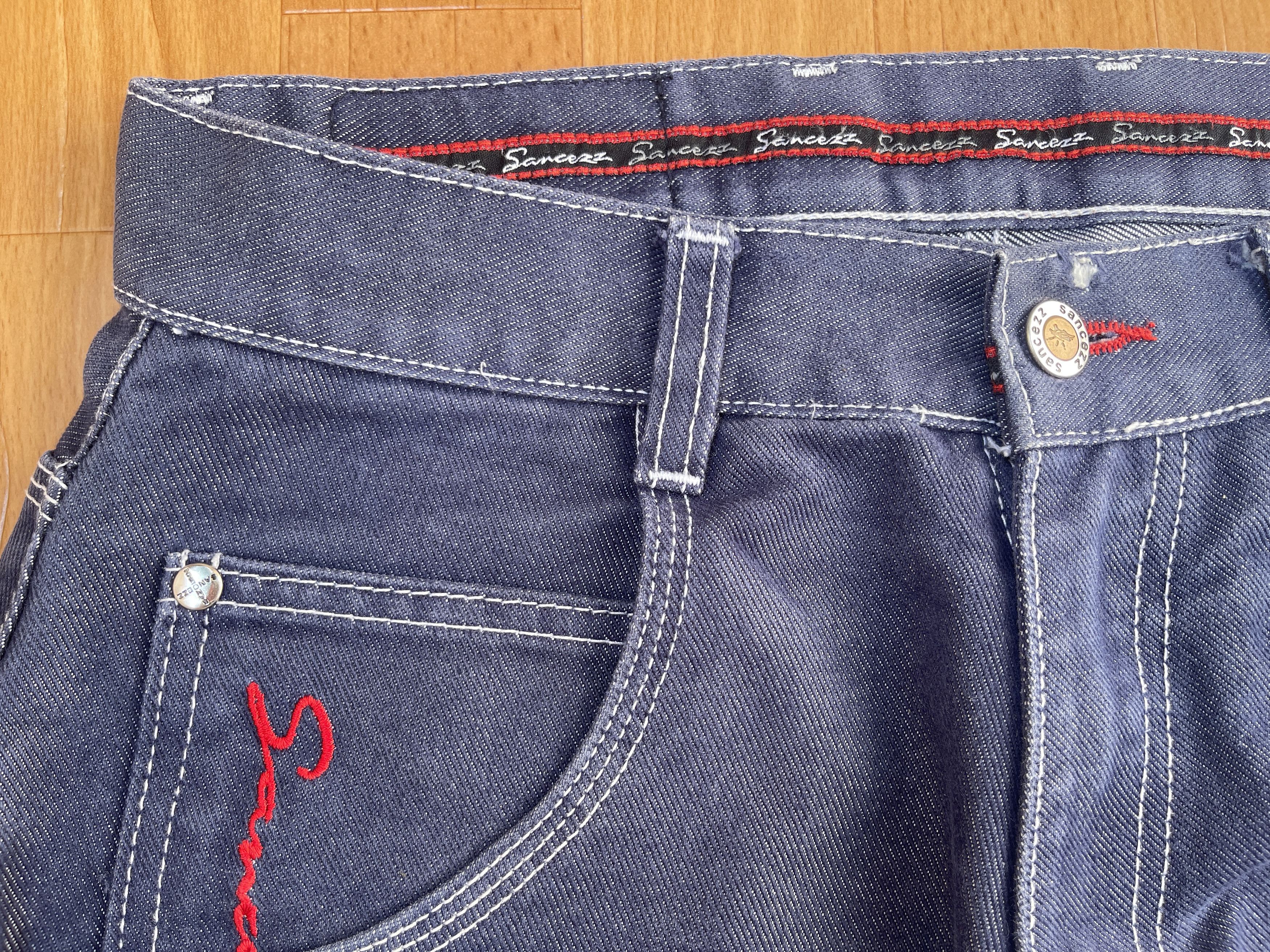 Other Sancezz jeans, shiny, vintage baggy, silver, metallic Y2K 28 Size US 28 / EU 44 - 13 Thumbnail