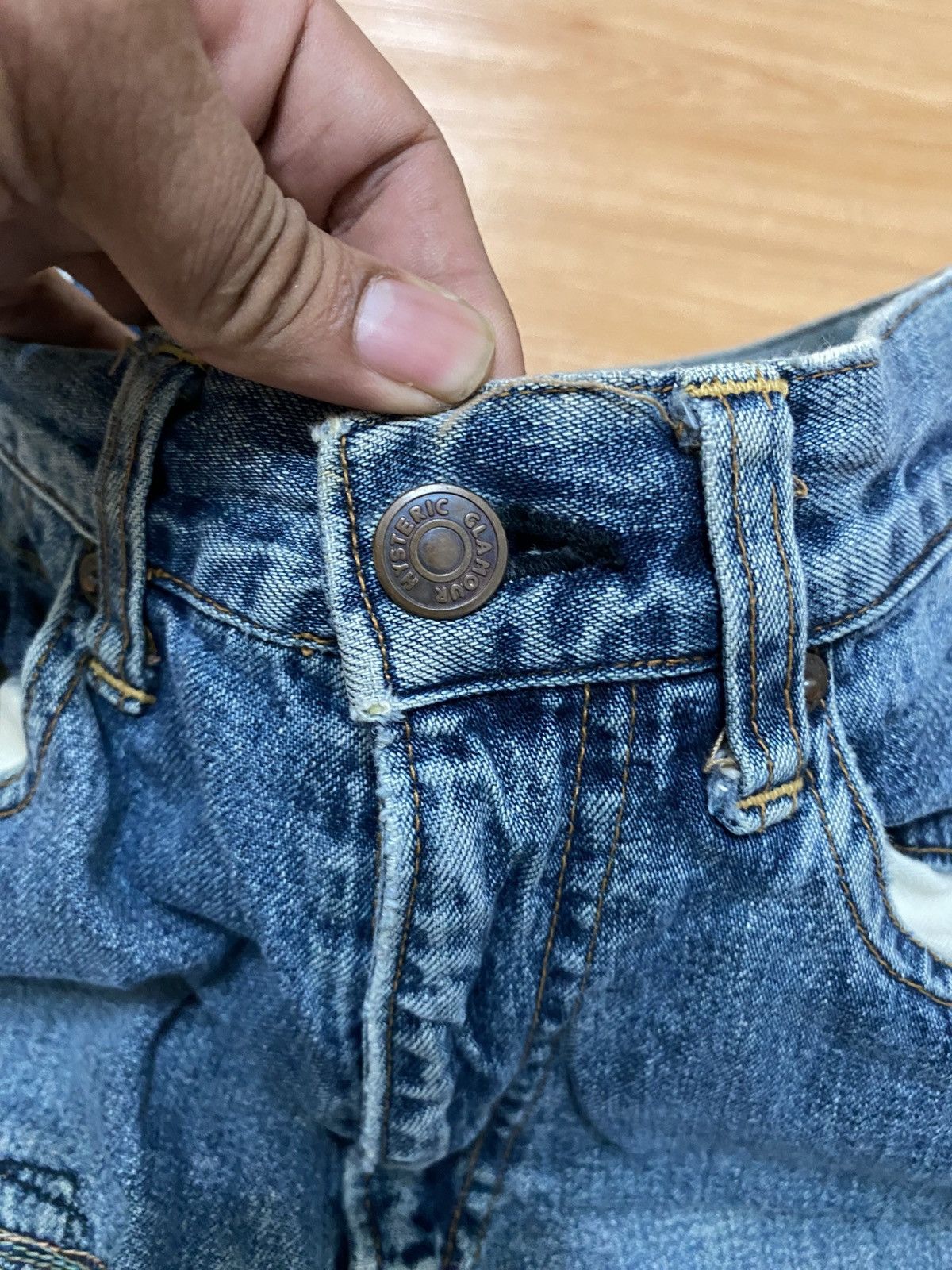 Hysteric Glamour 🔥SEND OFFER🔥Hysteric glamour zigzag flared denim very rare Size US 28 / EU 44 - 12 Thumbnail