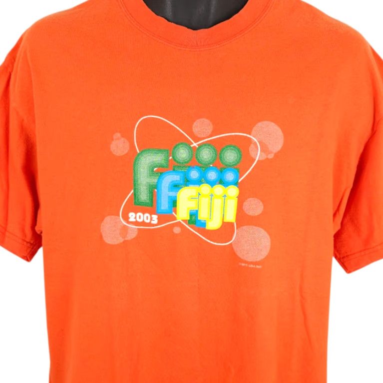 Hanes VINTAGE Hanes Fiji T Shirt Mens Large Orange 90s Travel Destination Tee Size US L / EU 52-54 / 3 - 2 Thumbnail