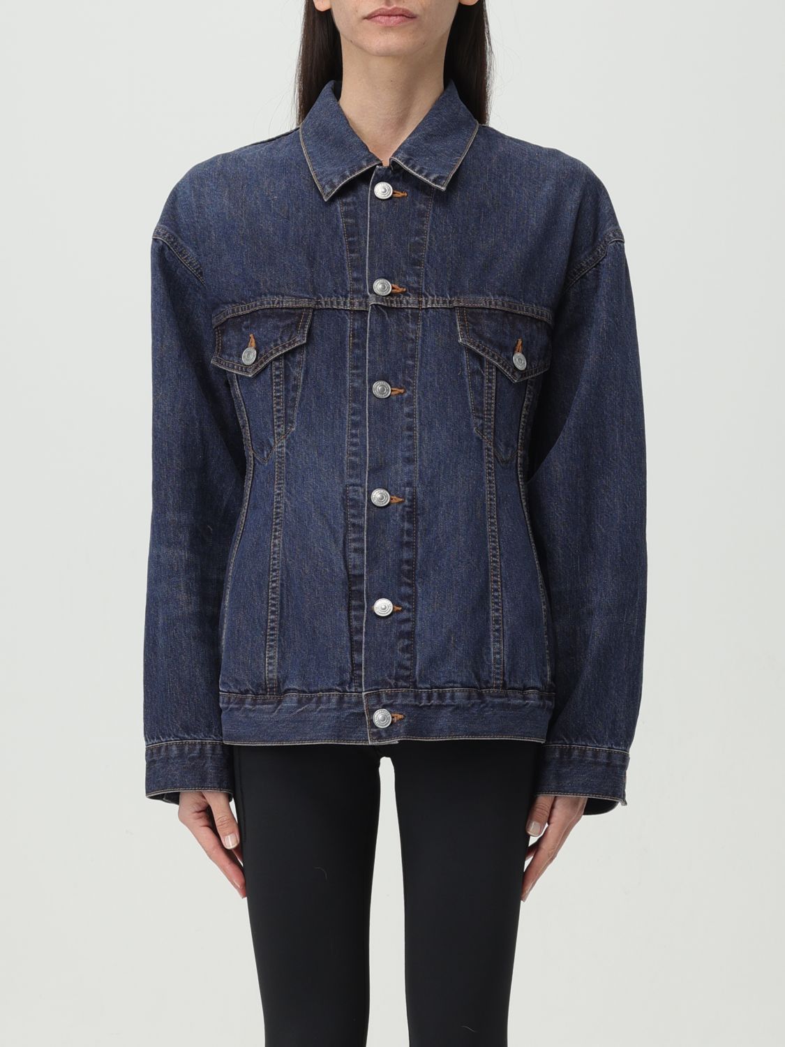 Image of Balenciaga Jacket Woman Indigo, Women's (Size XS)