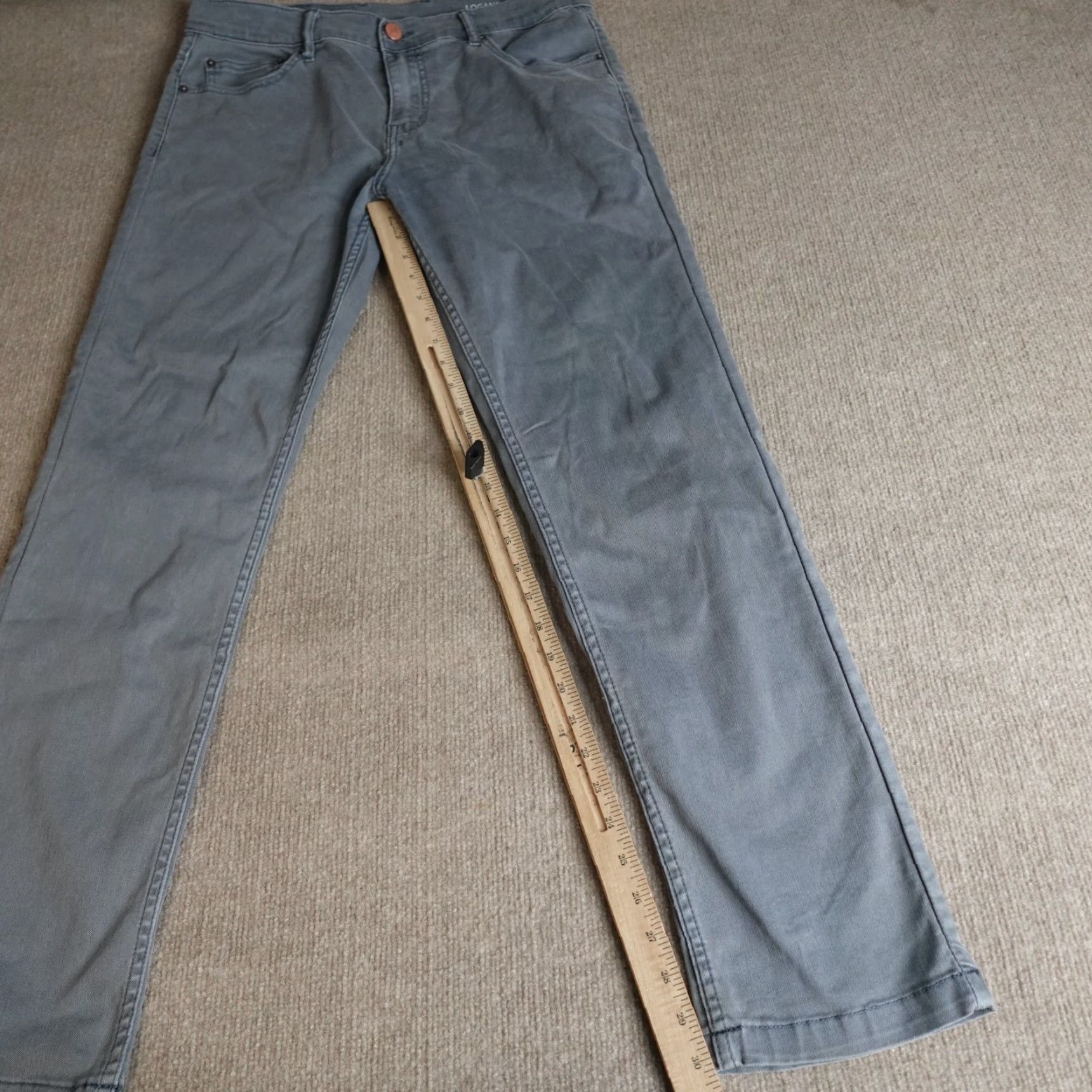 Vintage Mugsy Jeans 33 x 31 Blue Solid Logans Jeans Men 34 31 Regular Cotton Blend Denim Straight Button Fly Pocketed Shirt? Size US 34 / EU 50 - 7 Thumbnail