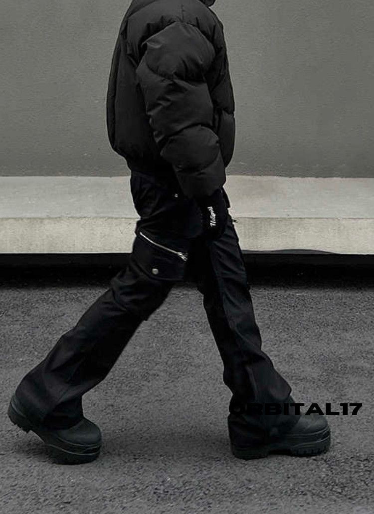 Other Black Cargo Wide Leg Pants, Stacked Pants Size US 32 / EU 48 - 5 Thumbnail