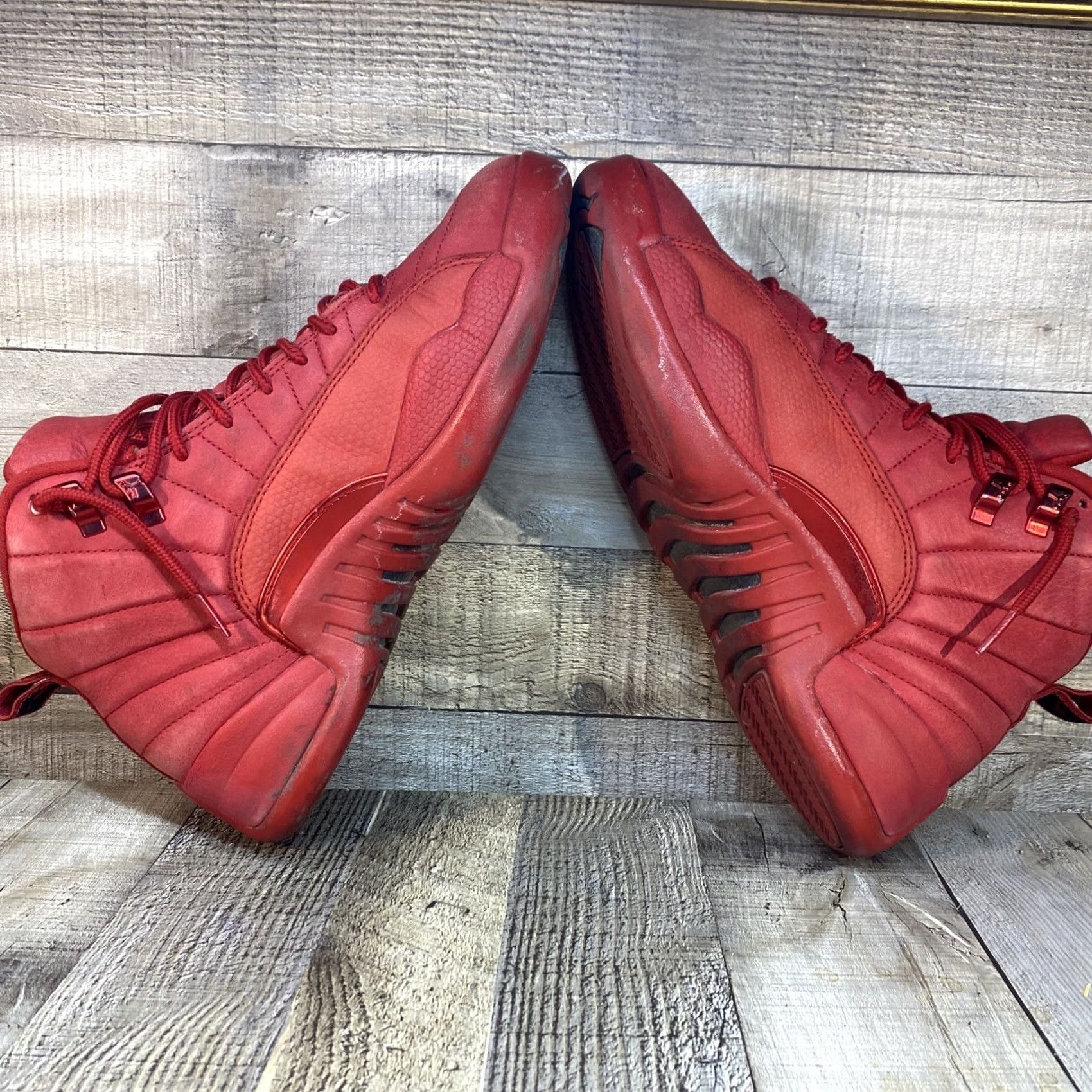 Jordan Brand Nike Air Jordan 12 XII Retro Gym Red 2018 Size 8 130690-601 Men Basketball Shoes Suede Outsole 12 Retro Size US 8 / EU 41 - 7 Thumbnail