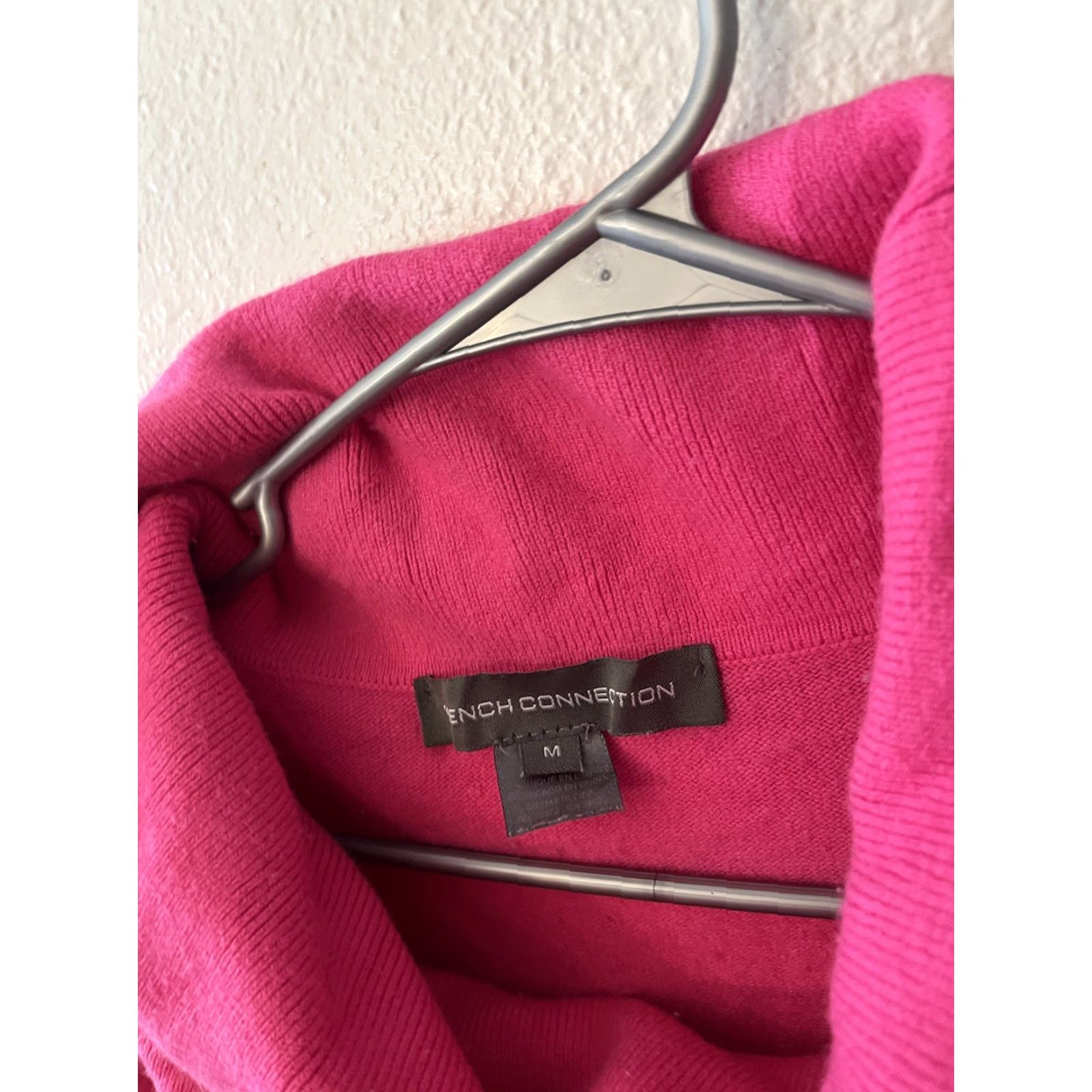 French Connection French Connection Sweater Women's Pink Solid Cowl Neck Acrylic Blend Medium Size M / US 6-8 / IT 42-44 - 2 Thumbnail